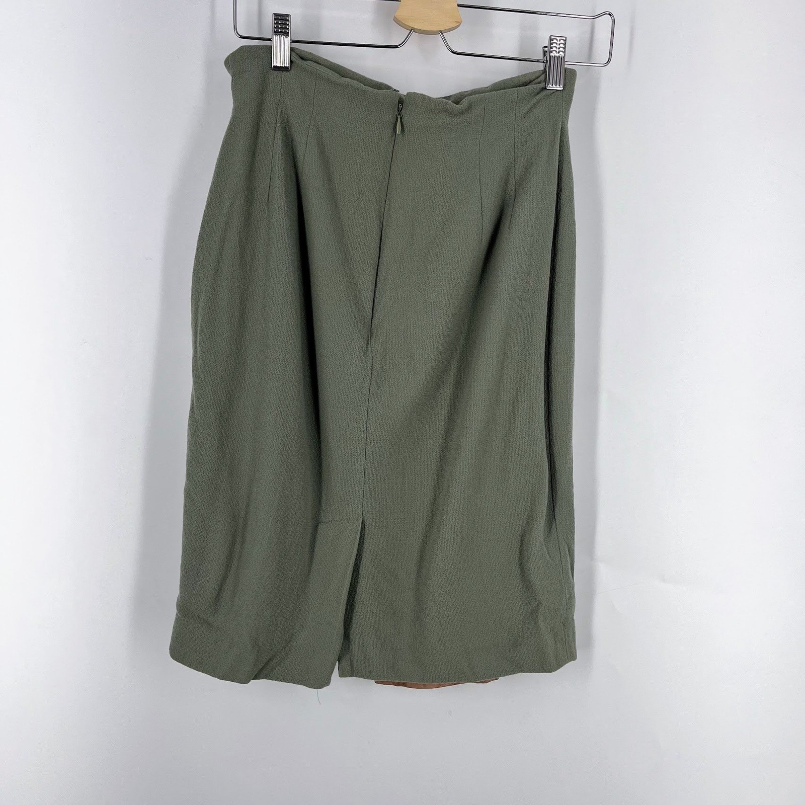 Emanuel Ungaro Parallele Vintage 100% Wool Crepe Wrap Blazer Pencil Skirt Suit