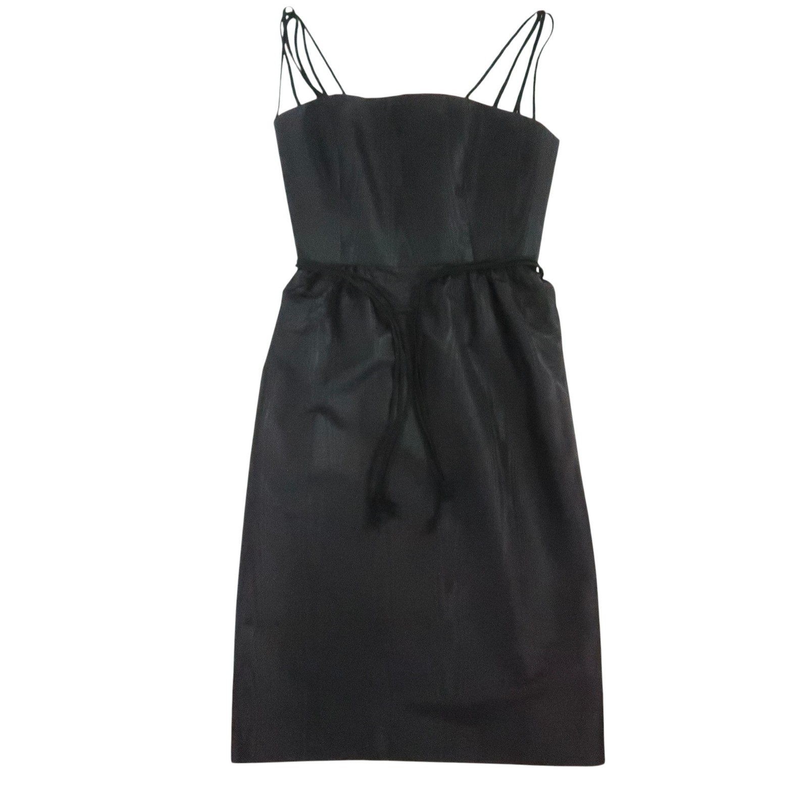 vtg 60s VICTOR COSTA faille cocktail dress sz M *flaw