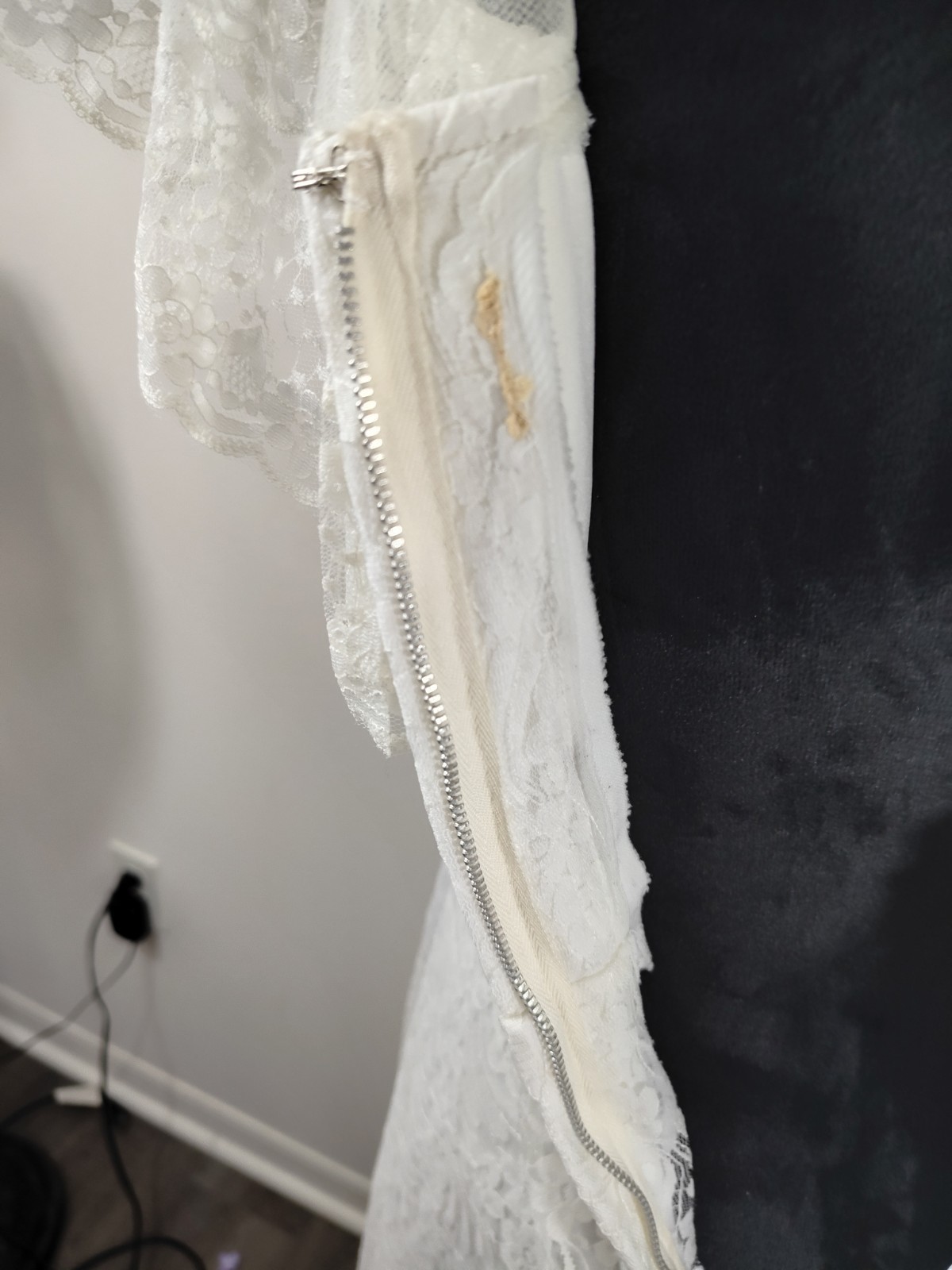 Vintage 1970s White Prairie Wedding Dress Xs/Sm Cottagecore1970s lace prom dress