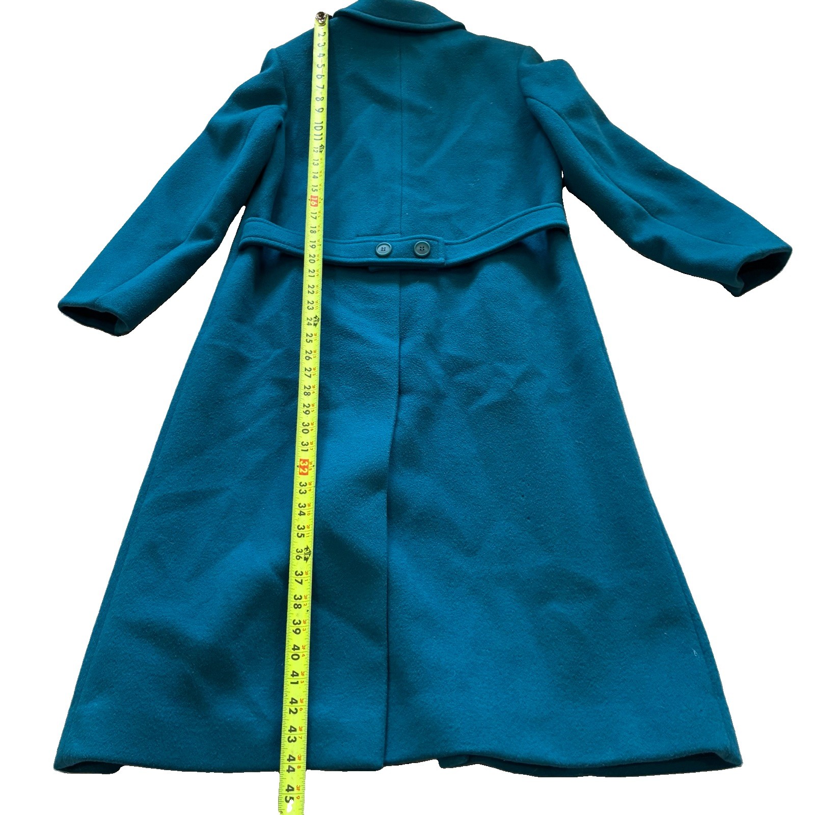 VTG 1970s Pendleton Virgin Wool Lined Teal Trench Coat Women&rsquo;s Size 10 Old Money
