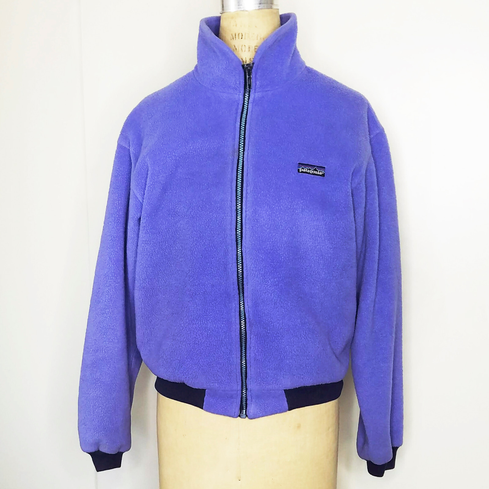 Vintage 1970&rsquo;s/80&rsquo;s Patagonia Lavendar Thick Fleece Zip-up Jacket 11/12