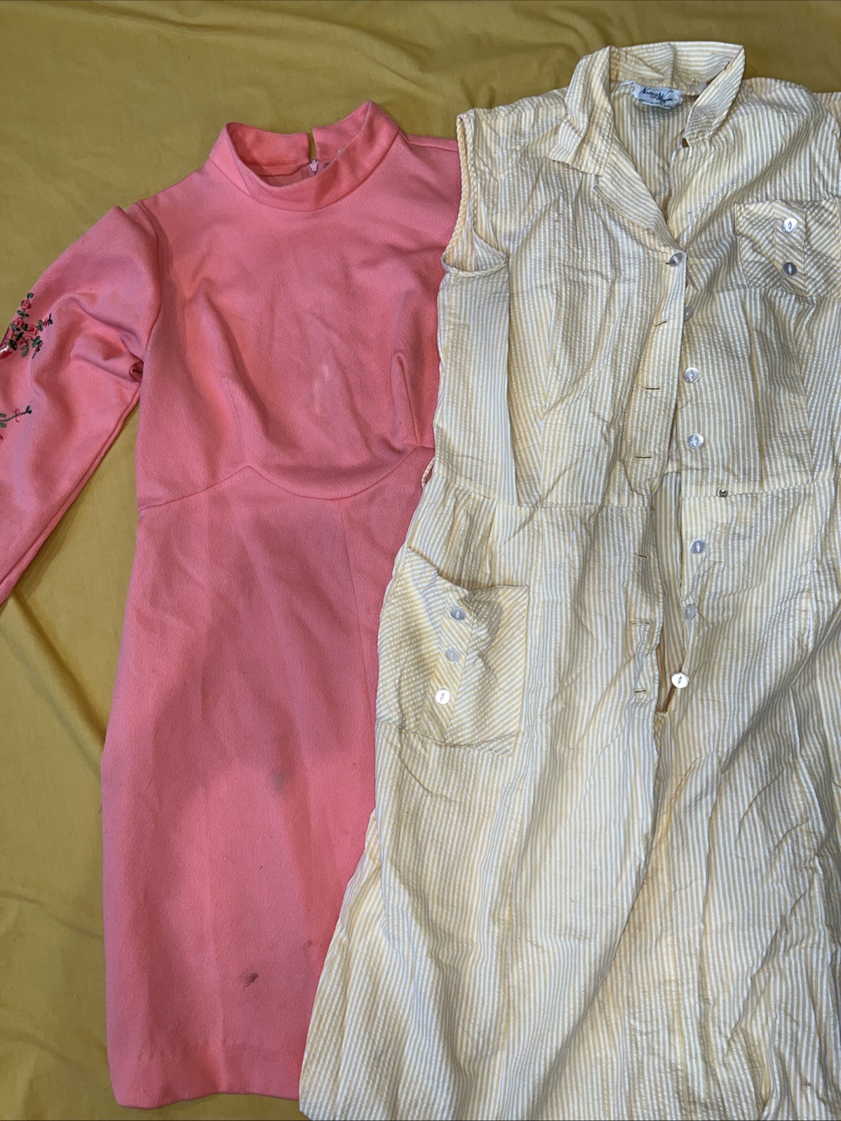 Vintage Worn 1960’s Dress Lot Size 14/16 Large (READ DESCRIPTION)