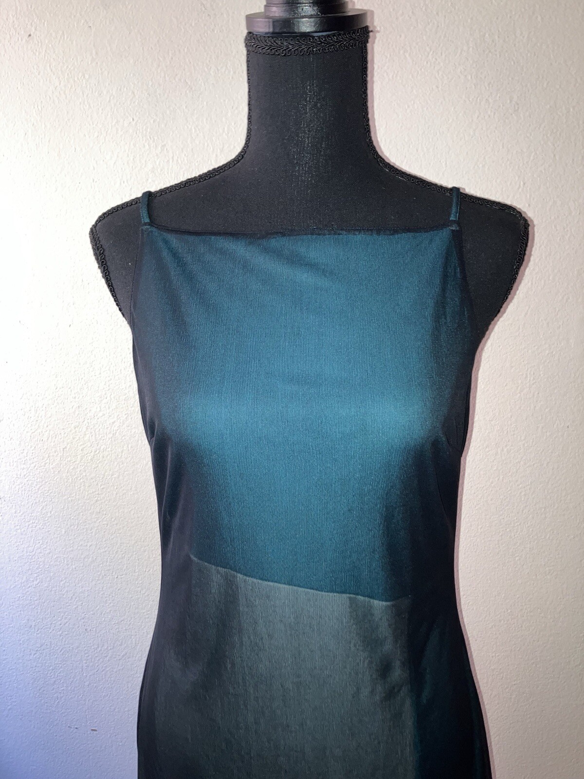 Vintage &rsquo;90s Express Color Block Shift Dress w/ Black Mesh Overlay Grunge XS/S