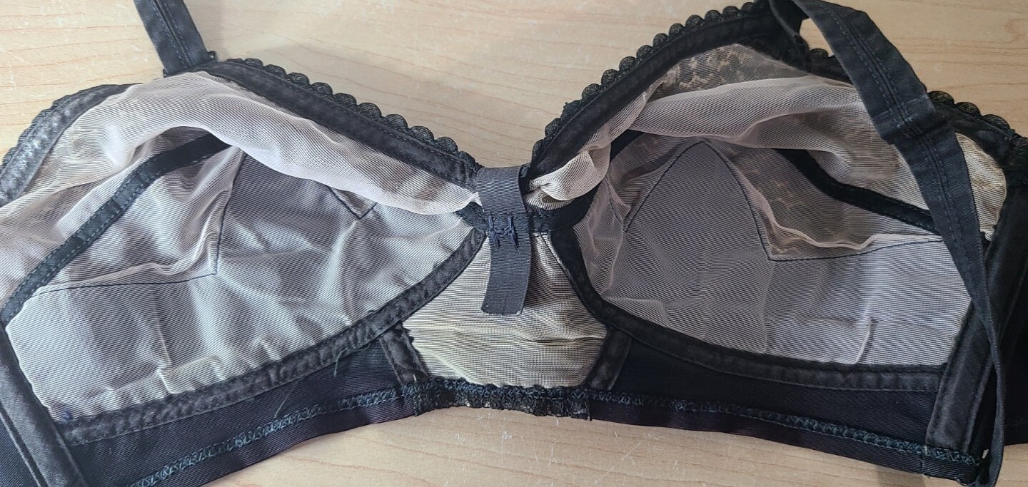 Vtg Exquisite Form « Just A Just » Bra 32C Magic Tab FLOWER CHARM Illusion Lace
