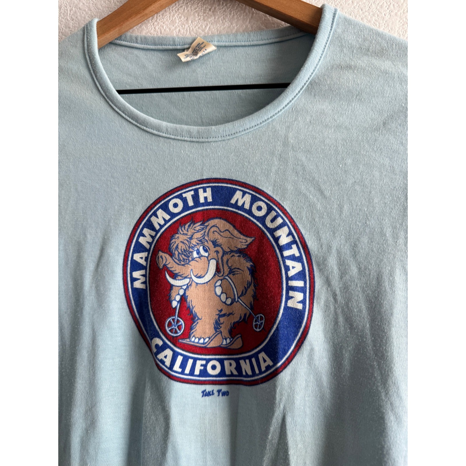 Vintage Womens Fun-Tees Mammoth Mountain California Long Sleeve Shirt Large USA