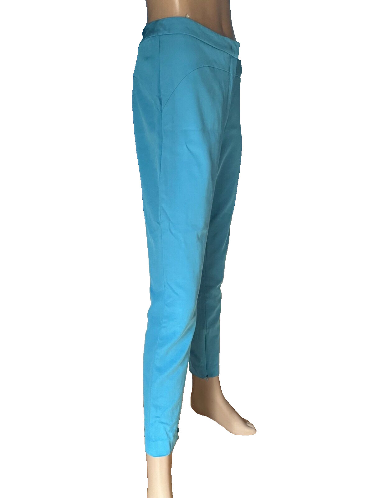 Versace Collection Trousers Turquoise Slim Fit Y2K Summer Designer IT44 DE 38/40