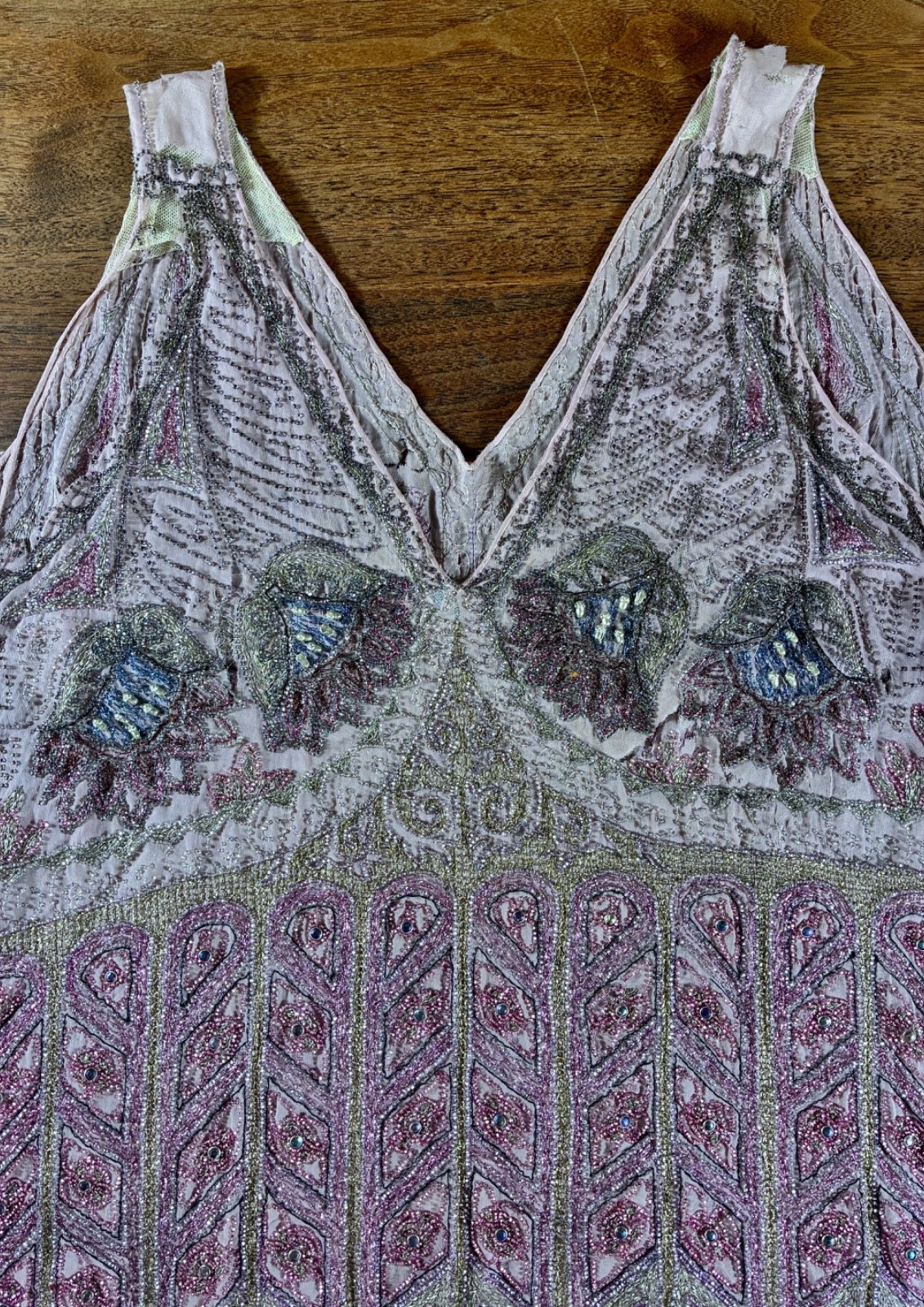 Insanely intricate vintage beaded flapper dress