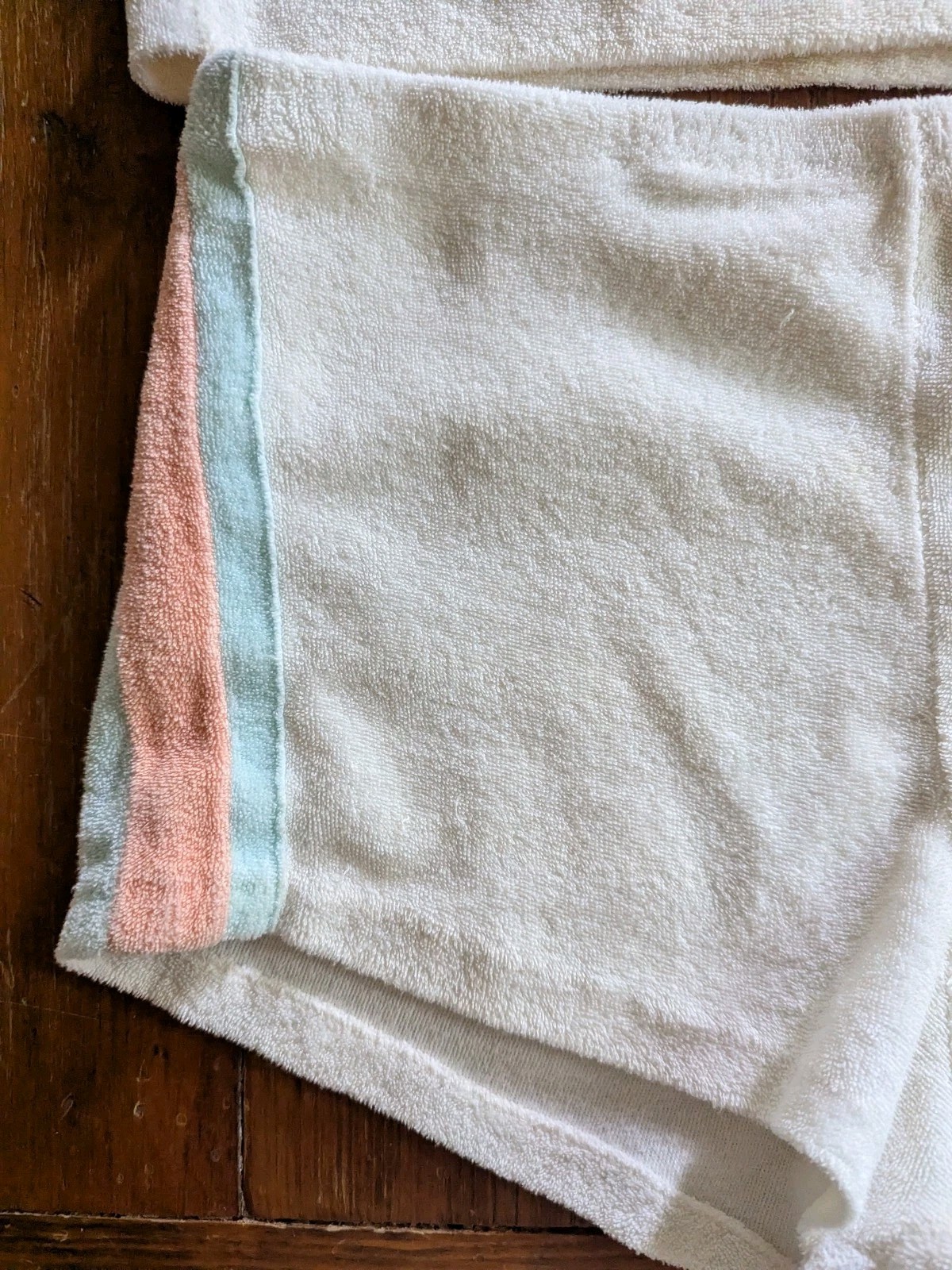 True Vintage 70s Terry Cloth Shorts Set Womens XS S Pastel Lounge Beach Surf