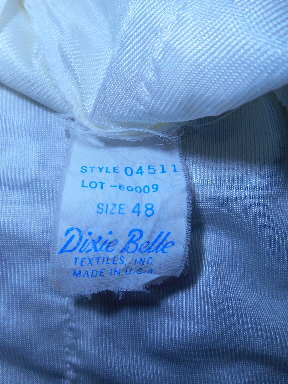 L 48 Silky Nylon Cami Vtg Dixie Belle White