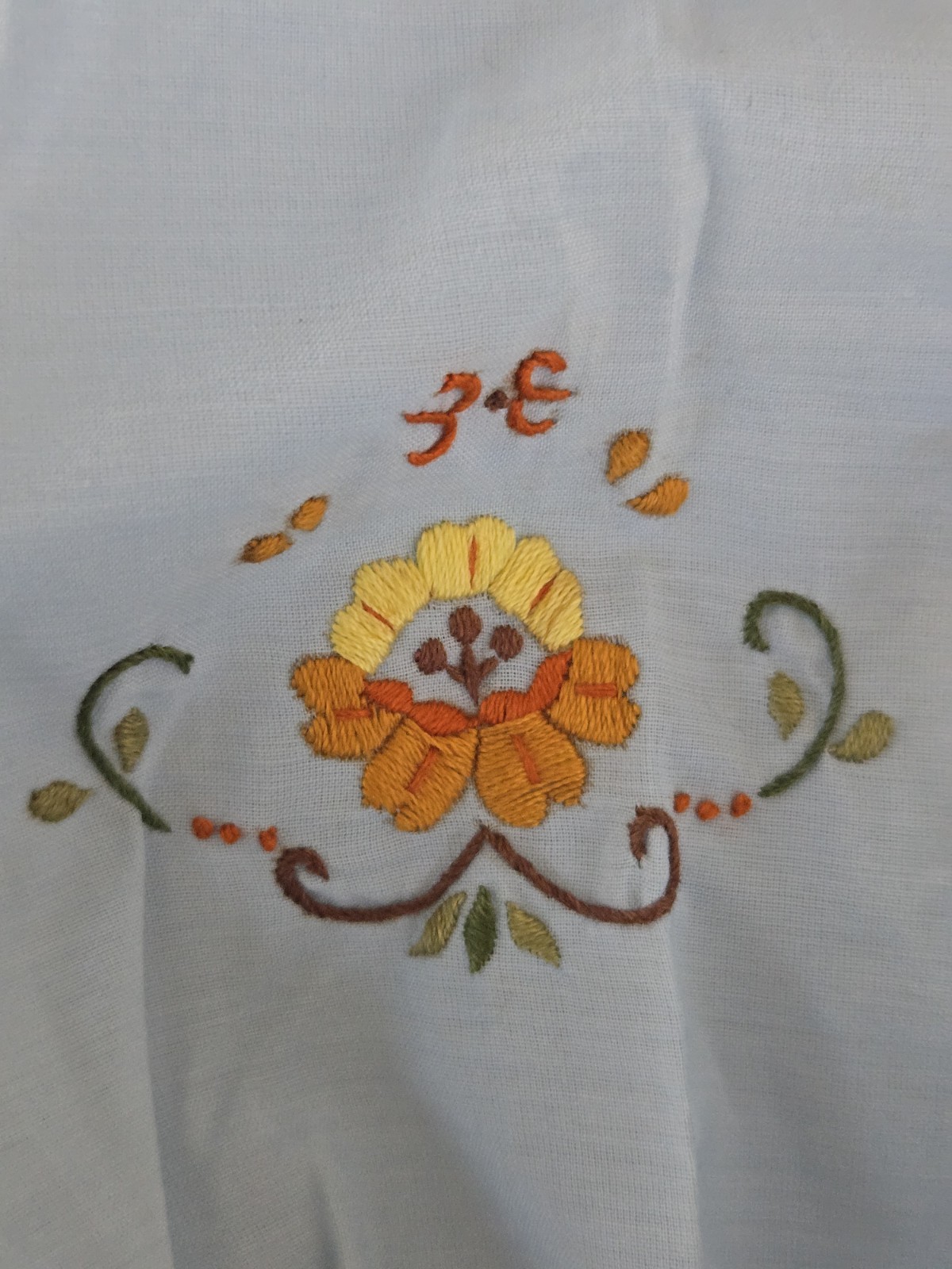 Vintage Peacock House Dress Blue Hand Embroidered Floral Smocked Pockets Size 38