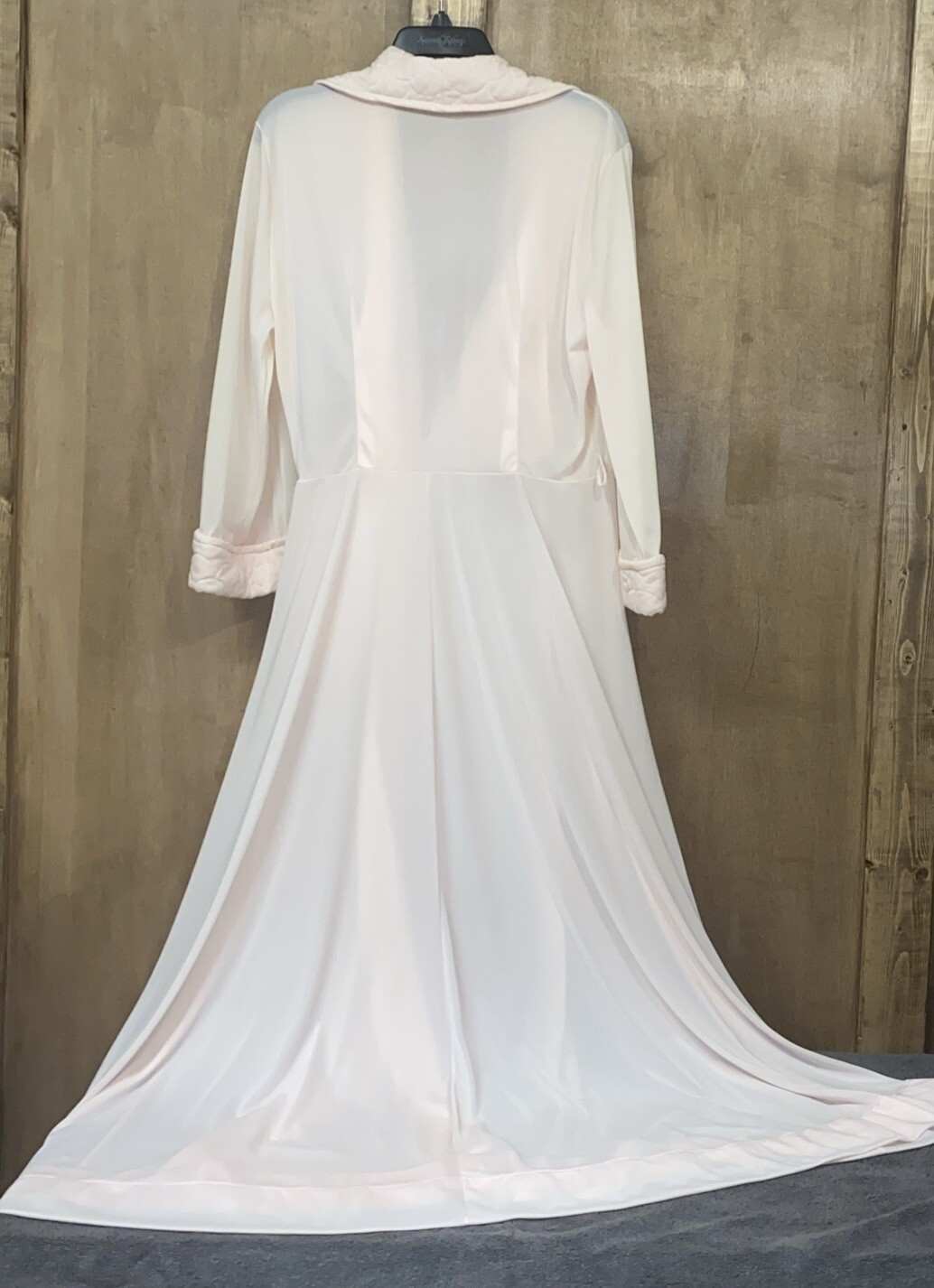 VTG Van Raalte Long All Nylon Soft Pink Peignoir Robe 132’ Sweep Olga Style
