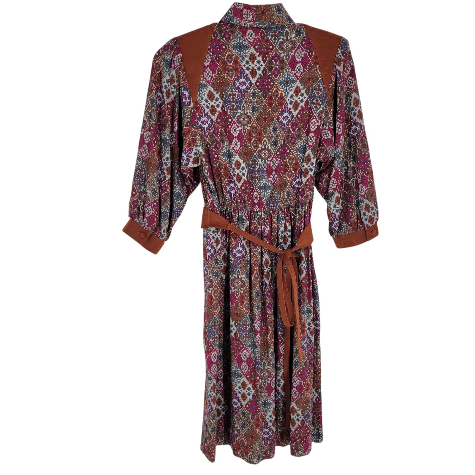 VTG Leslie Fay Petites XS Western Prairie Dress equestrian Hipster Mod Trad wife