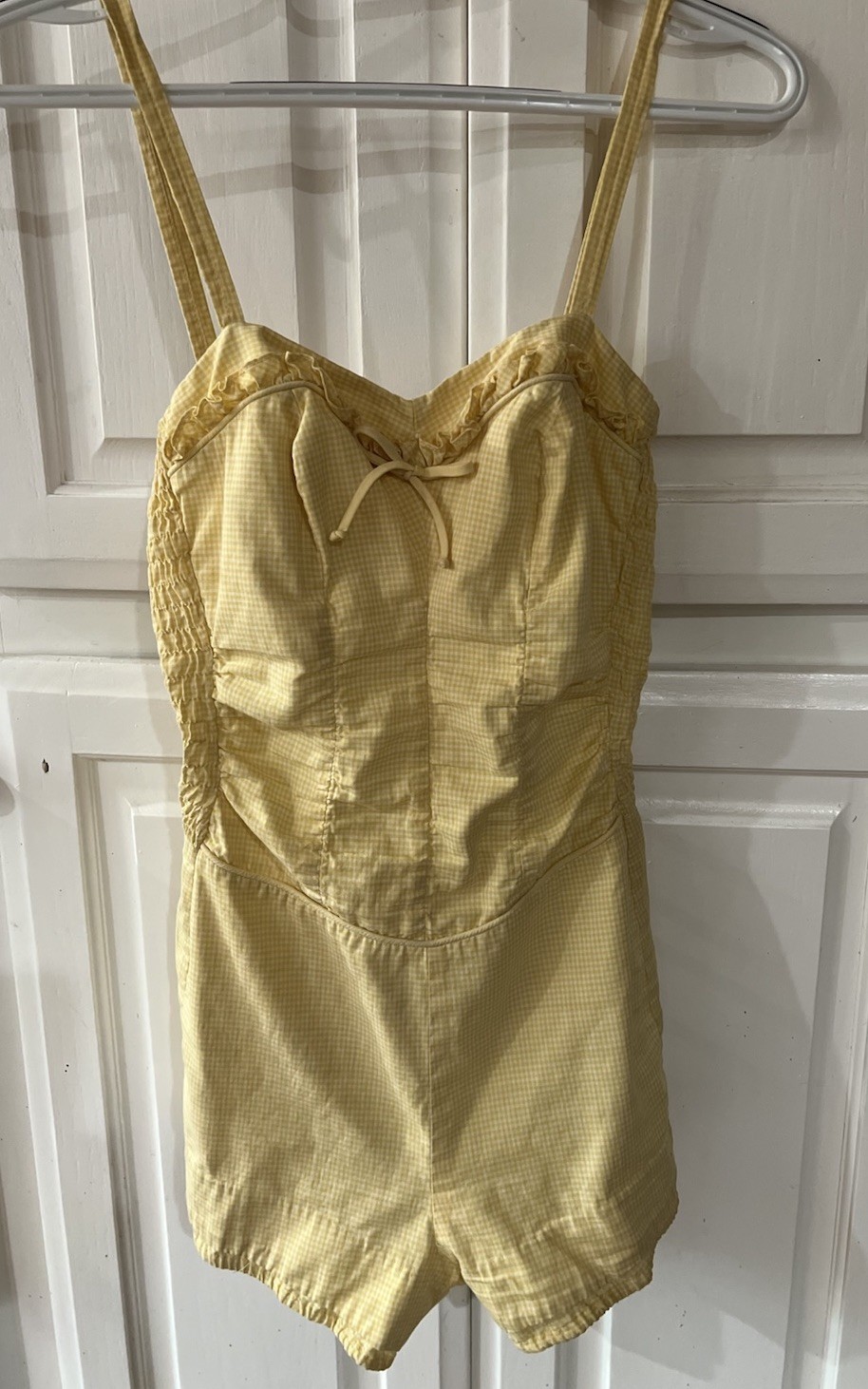 *RARE* Vintage 1940&rsquo;s/1950&rsquo;s Catalina SWIMSUIT Romper Suit Smocked Ruffles & Bow