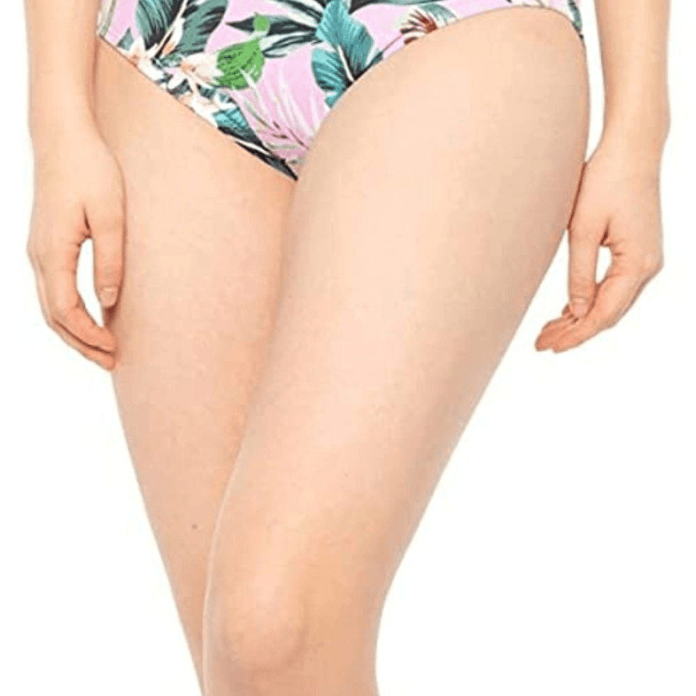Miraclesuit Pink Floral High Neck Swimsuit Sz Medium