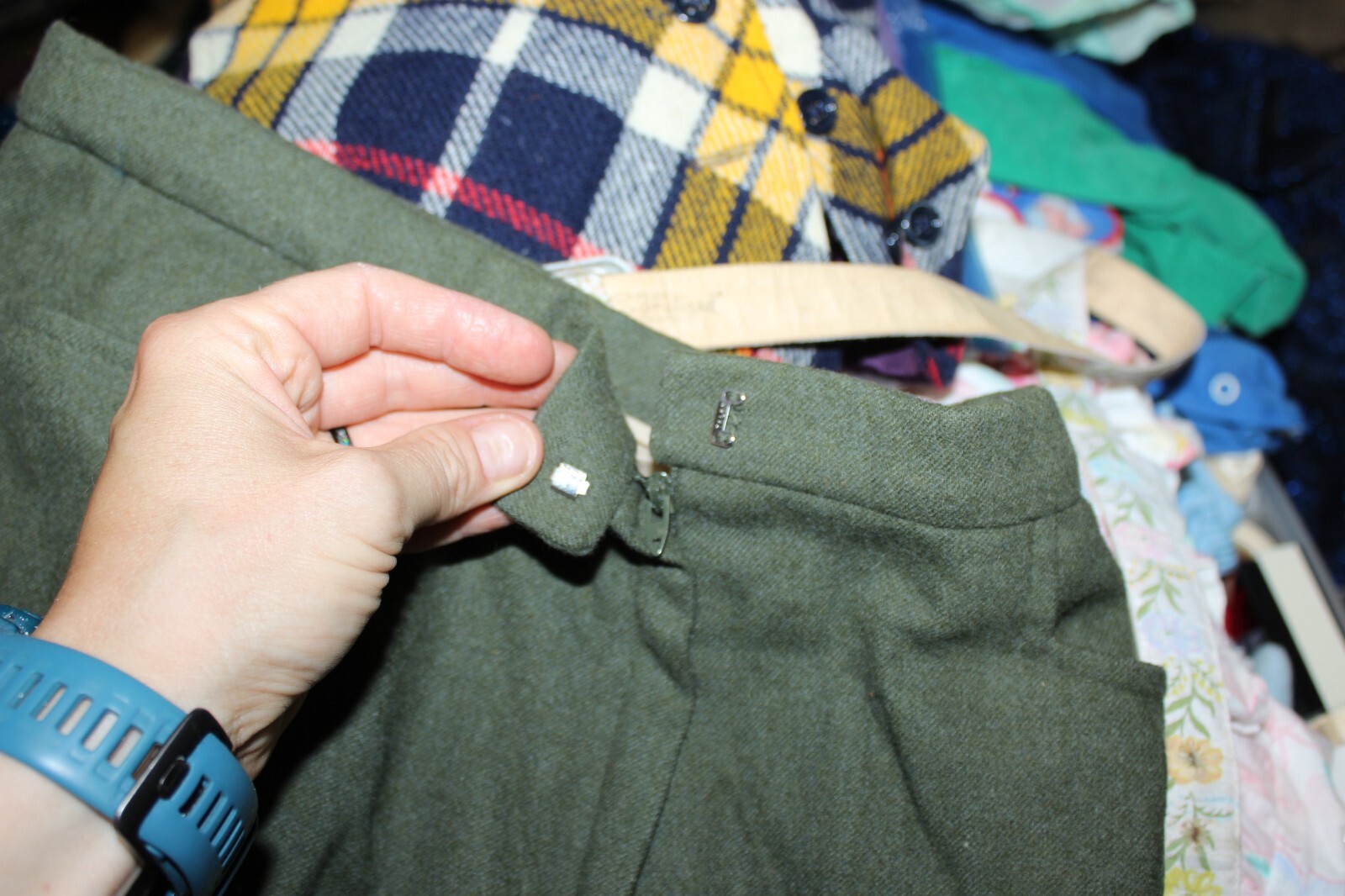 Knockabouts by Pendleton Women&rsquo;s Wool Solid Green Standard Pants (No Size Tag)