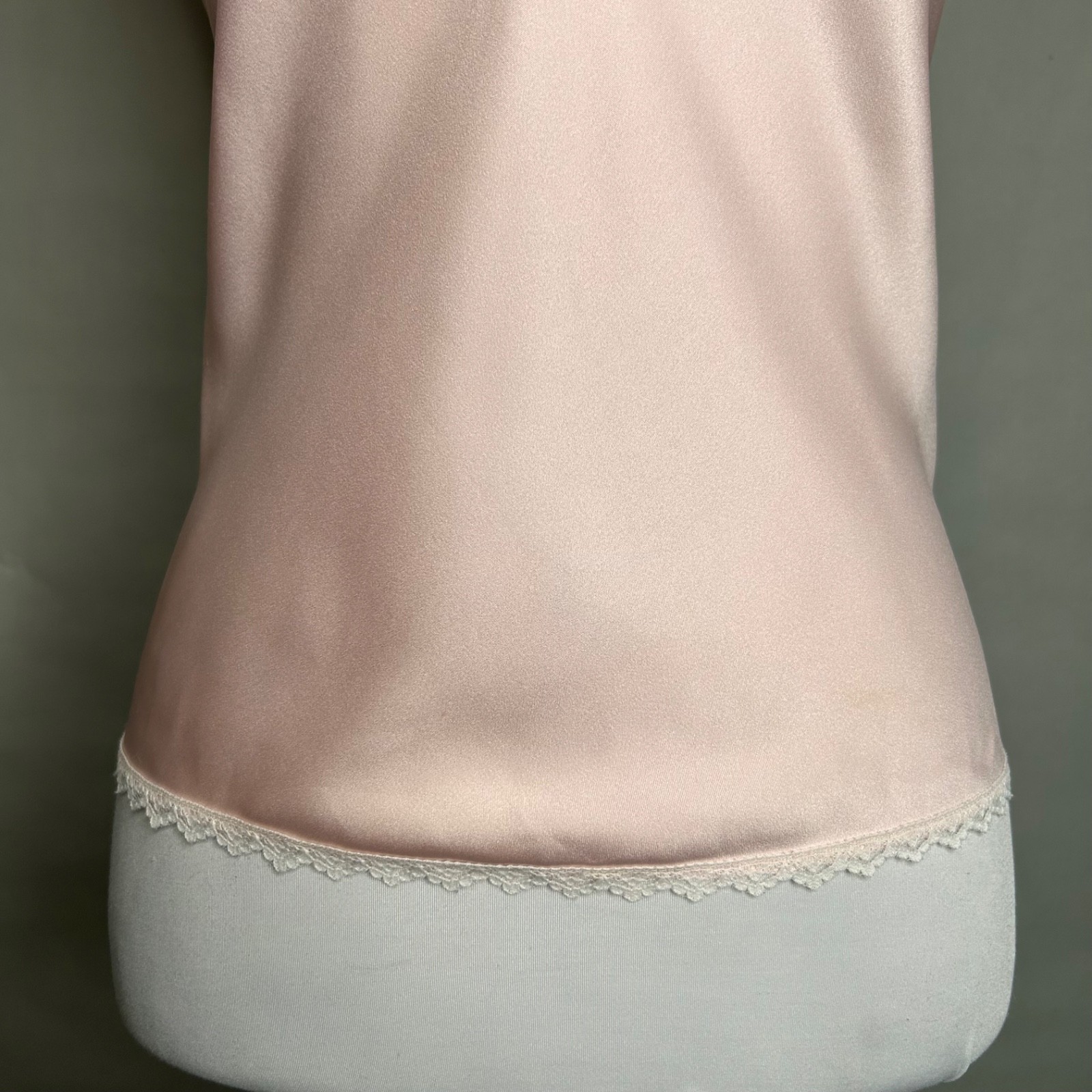 Vintage 80s Fairy Top S Pink Lace Trim Coquette Cottagecore Cami Unbranded