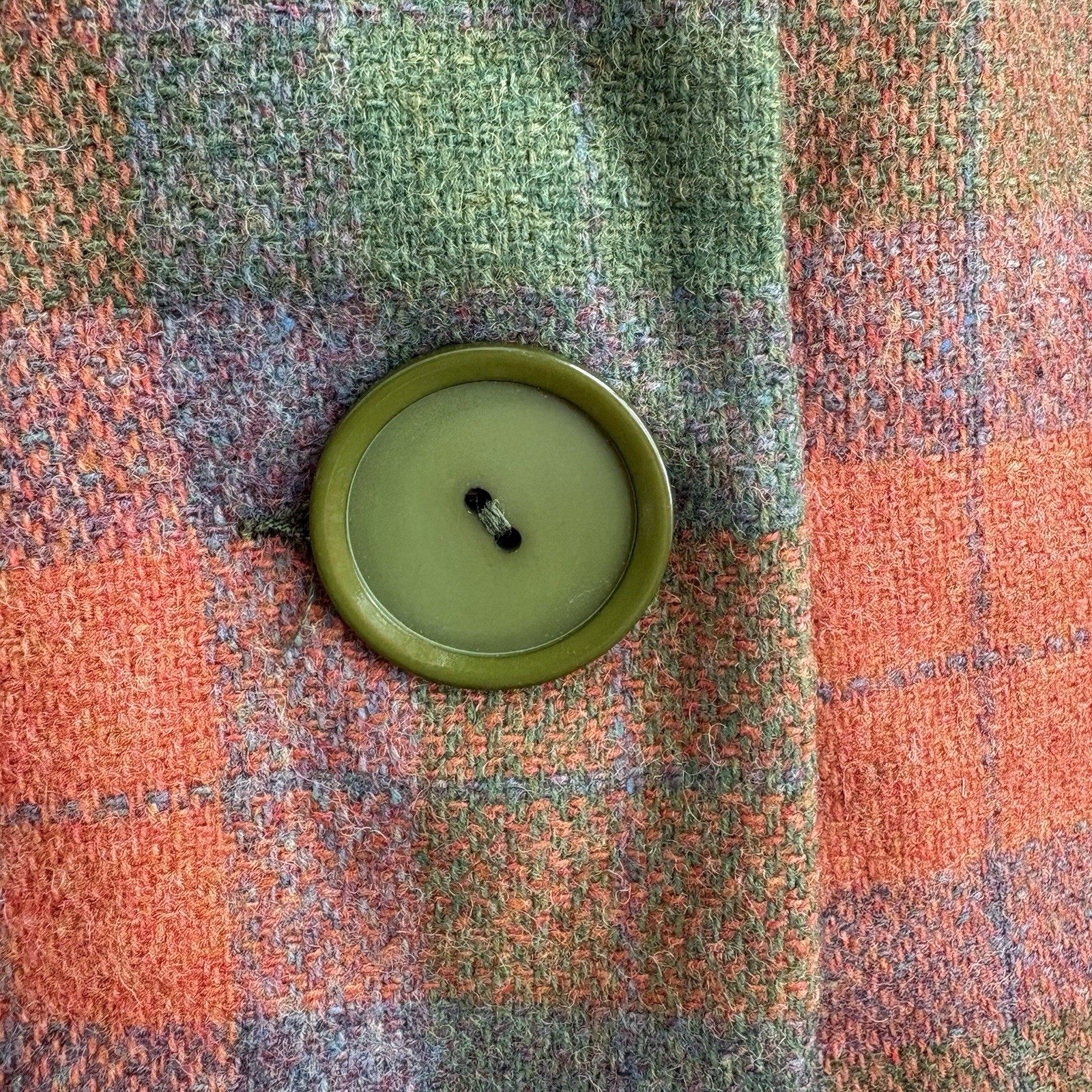 Vintage 1950’s Rainbow Plaid Wool Cropped Peter Pan collar Jacket XS/S