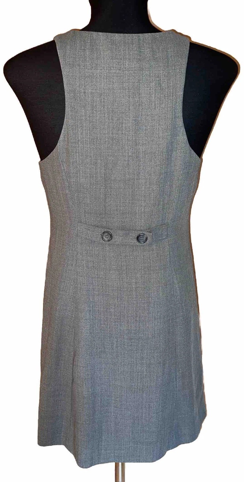 Vintage 1990&rsquo;s Oberon New York Button Up Gray Dress Size 8