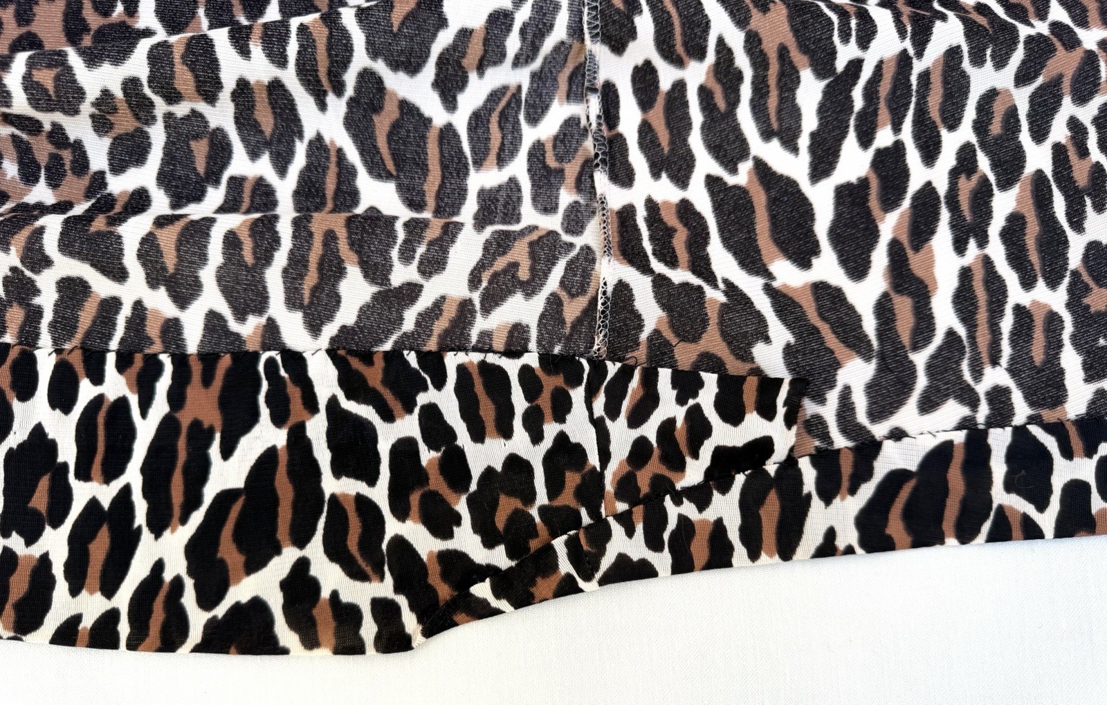 Vintage 60s Cheetah Midi Robe Leopard Funnel Collar A-line Zip Front Sz S/M