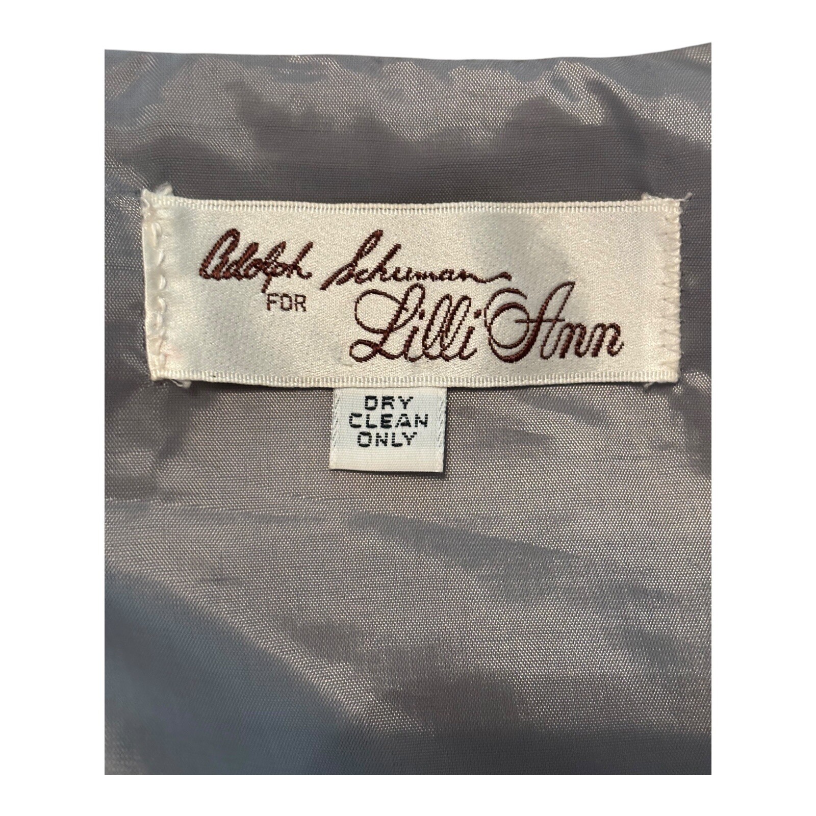 Lilli Ann Vintage 1970s Adolph Schuman Braided Trim Skirt Suit Gray Tailored XS