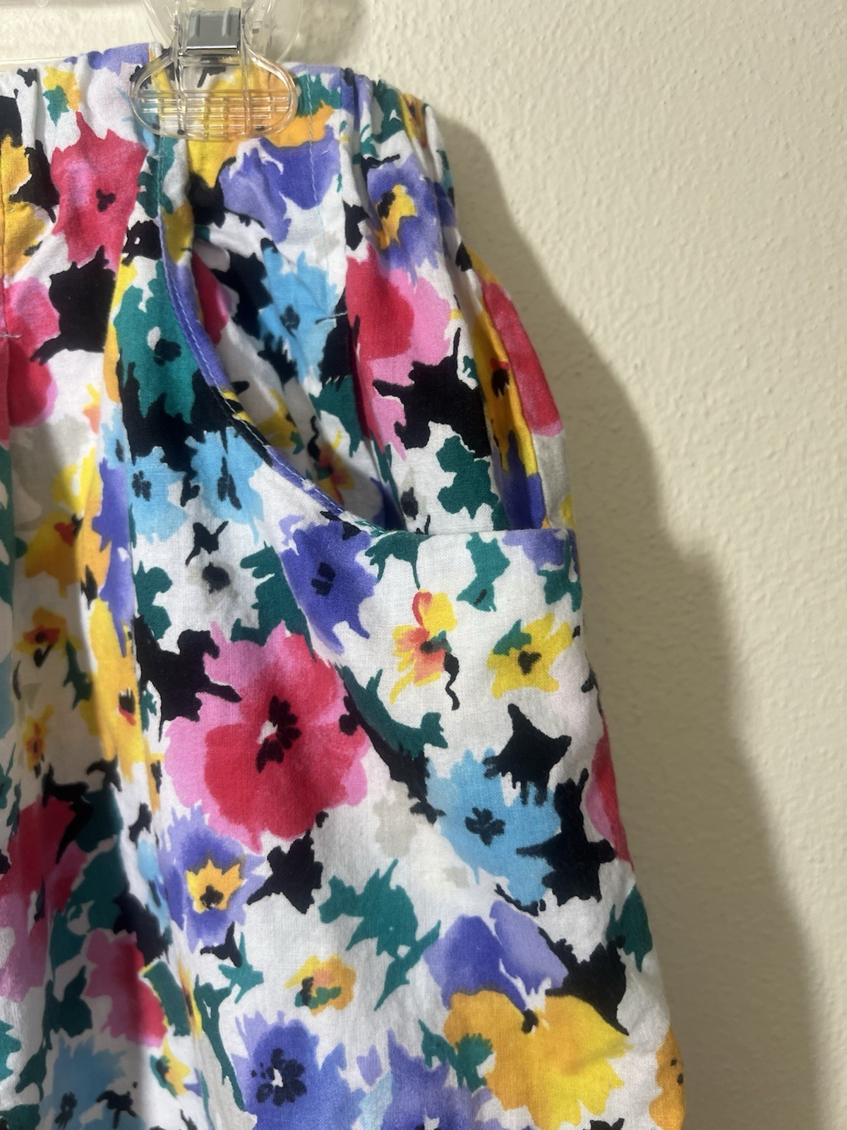 VTG JRT Women’s James River Traders Summer Shorts Pink Multi Floral Pull On, 14