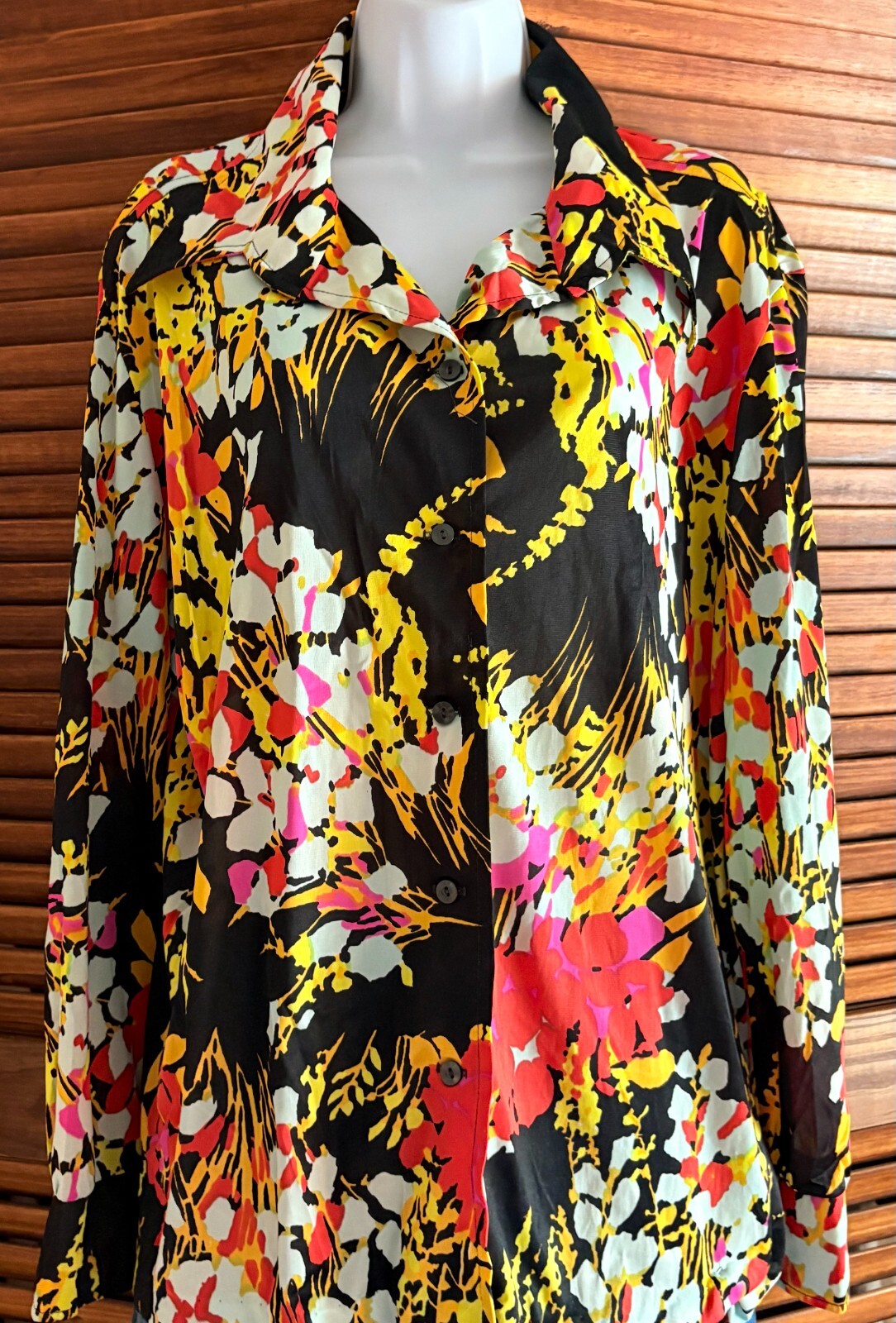 Vintage Shamis Floral Button Down 1970&rsquo;s M/L