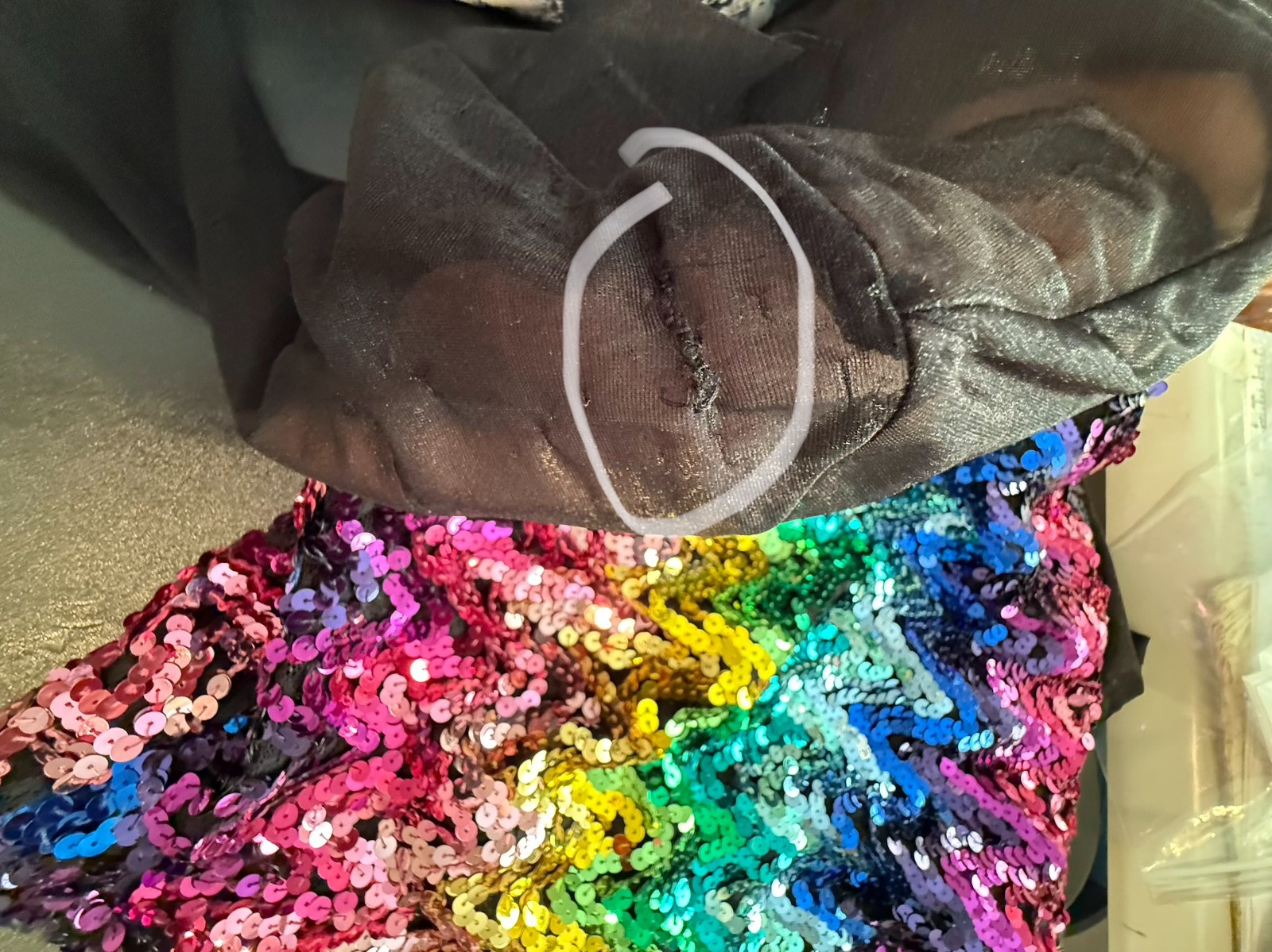 Vintage 80&rsquo;s YES Clothing Rainbow Sequin Dress – Lg