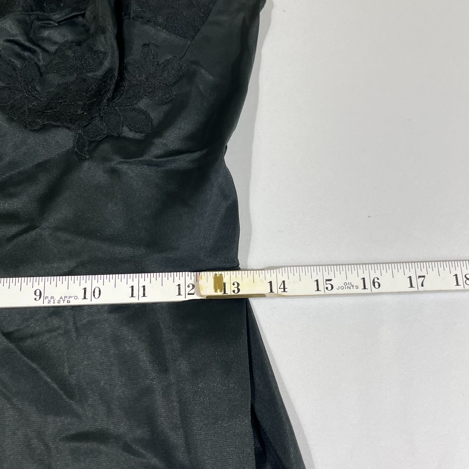 Vintage Charmode Sears Black Lace Full Slip Dress Shaper Petticoat 36 Average