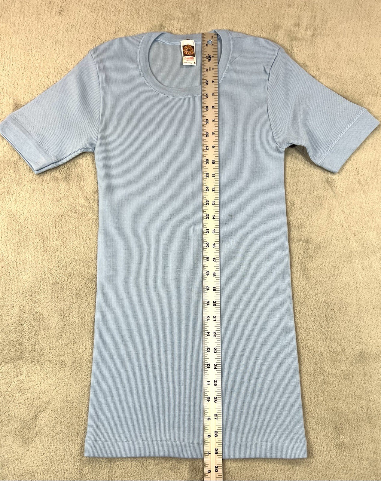 Vintage Wool Blend Base Layer Women&rsquo;s M Italy 5 Blue NWOT NOS Made in Italy