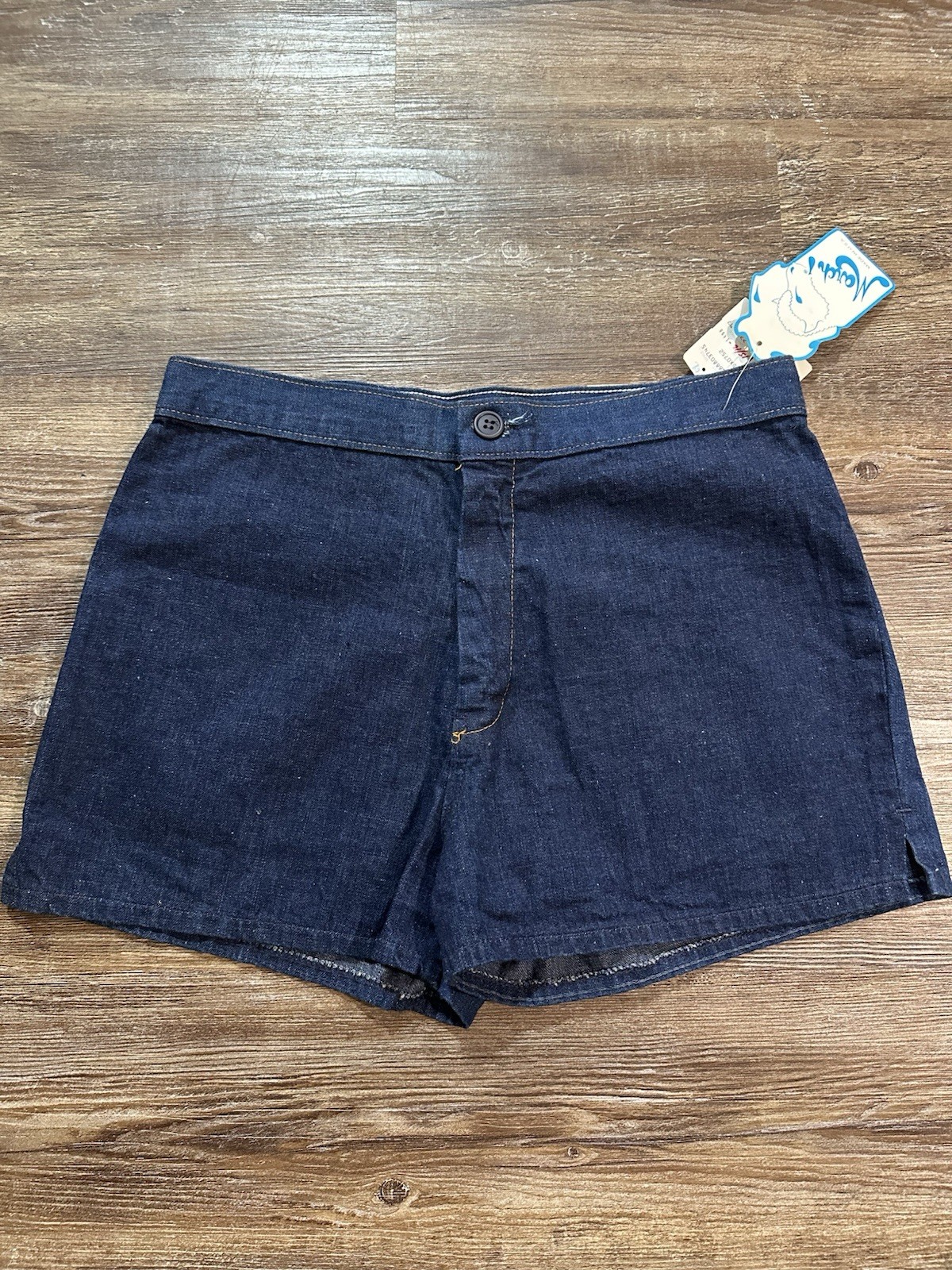 Vintage 70s March 1 Indigo Blue Jeans Hot Pants Daisy Duke Shorts New With Tags
