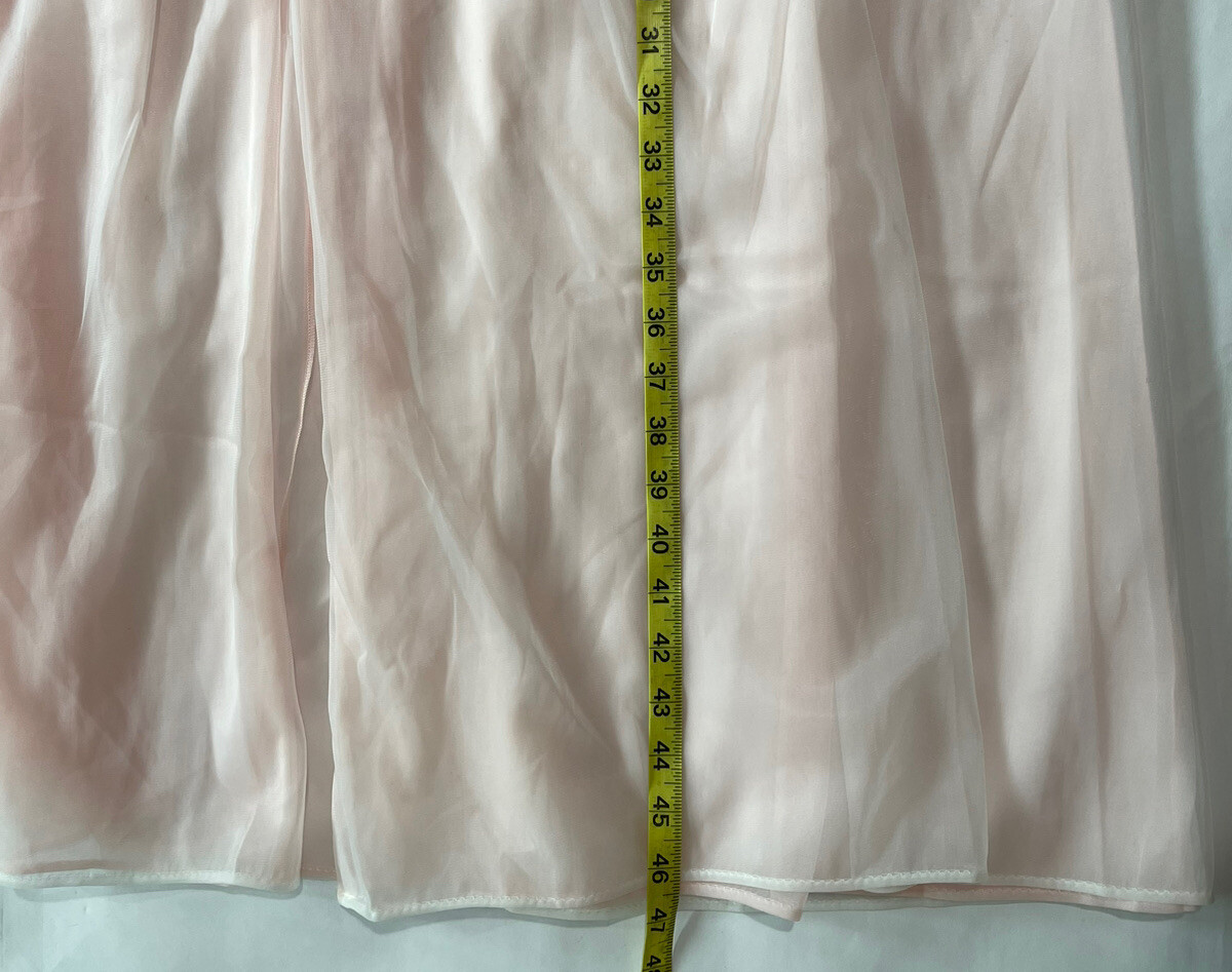 1950s Double Sheer Pink Robe Peignoir Carter&rsquo;s DuPont Nylon SZ S