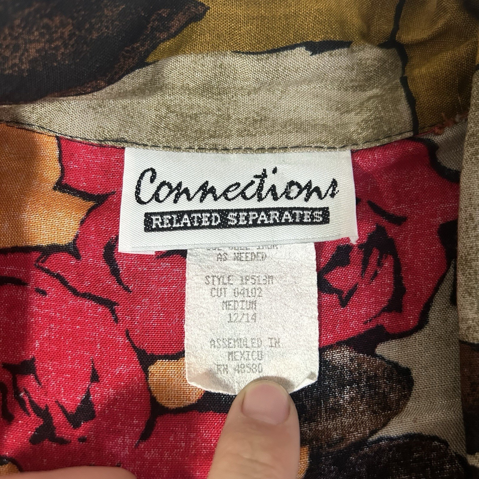 Vintage Connections Related Separates Blazer Women’s Medium 12/14 Floral Print