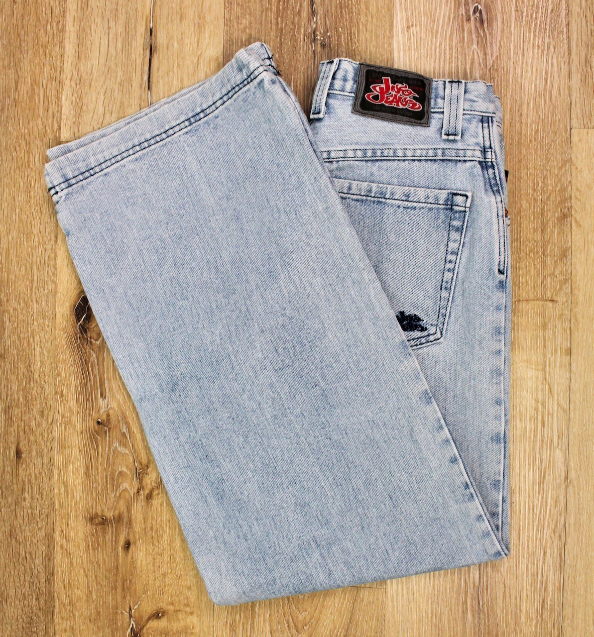 Women&rsquo;s VTG 1990s JNCO Funky 23 Basics Wide Leg Jeans Sz 11 31×32 90s Light Wash