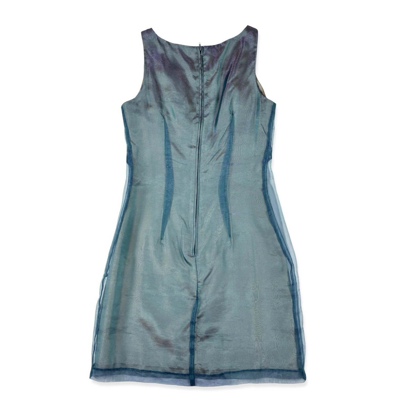 City Triangles Women&rsquo;s VTG 90s Blue Iridescent Dress Fairy Grunge Prom 5