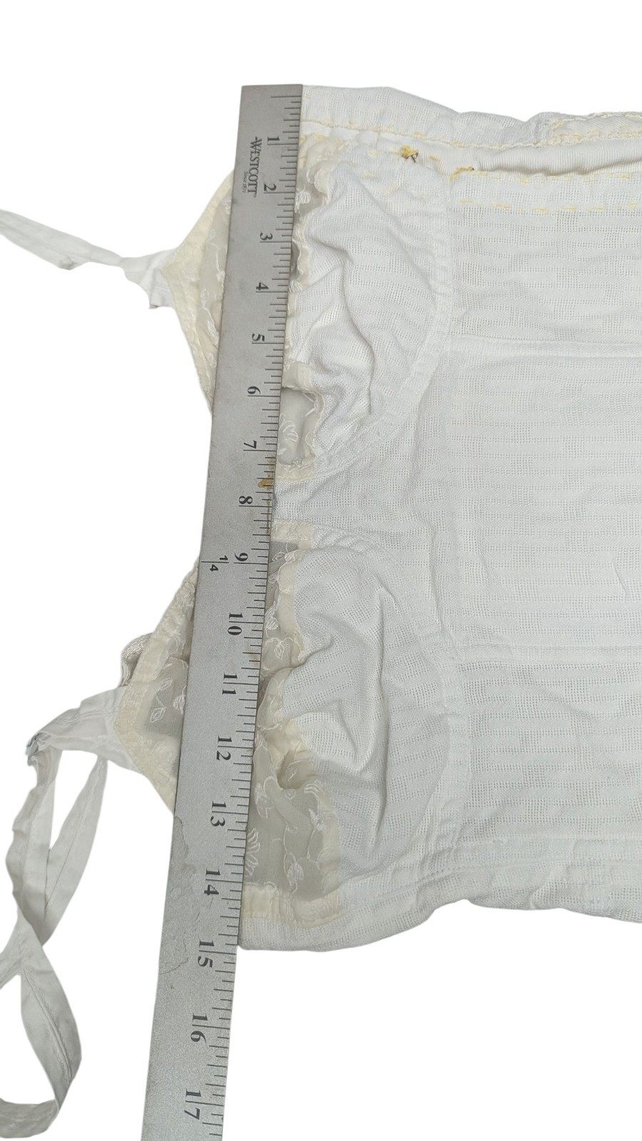 VTG 1950s USA Sears Charmode White Twin-Flex Boned Corset Girdle Altered Read O