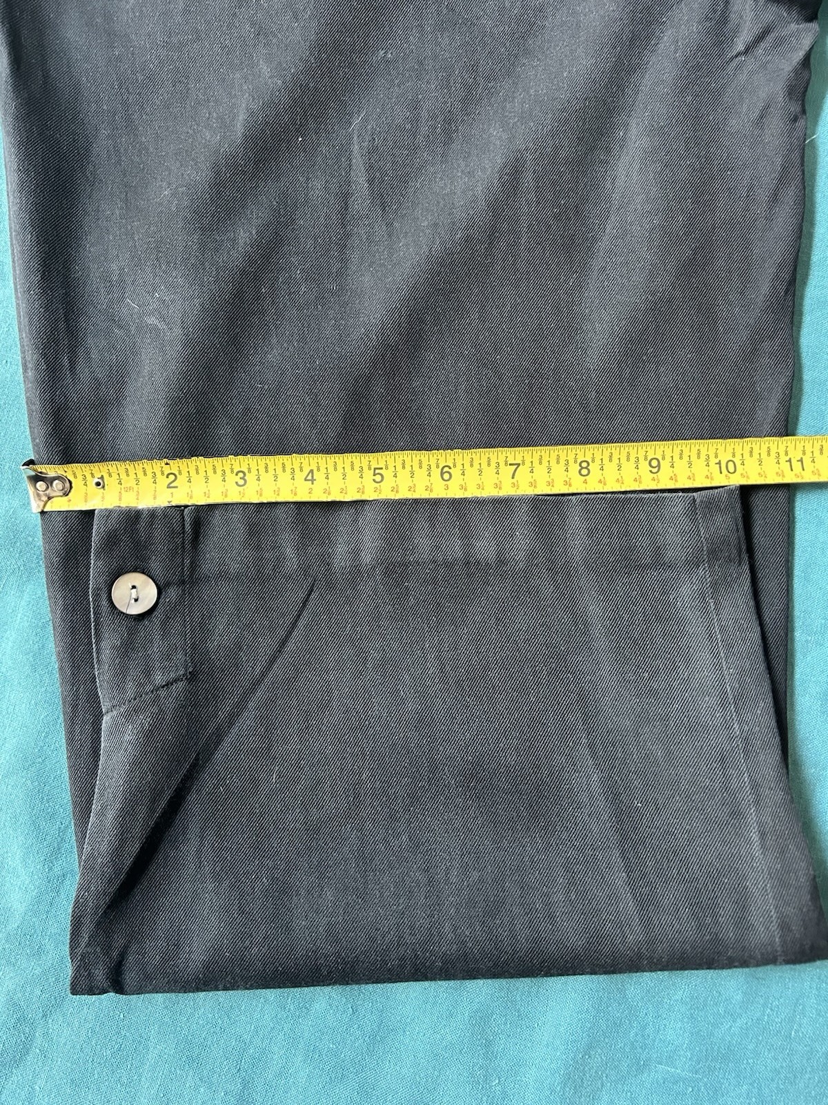 90s Capri Pants Black Silk Cotton Bobby Chan High Waist Pedal Pushers Sz 8 29” W
