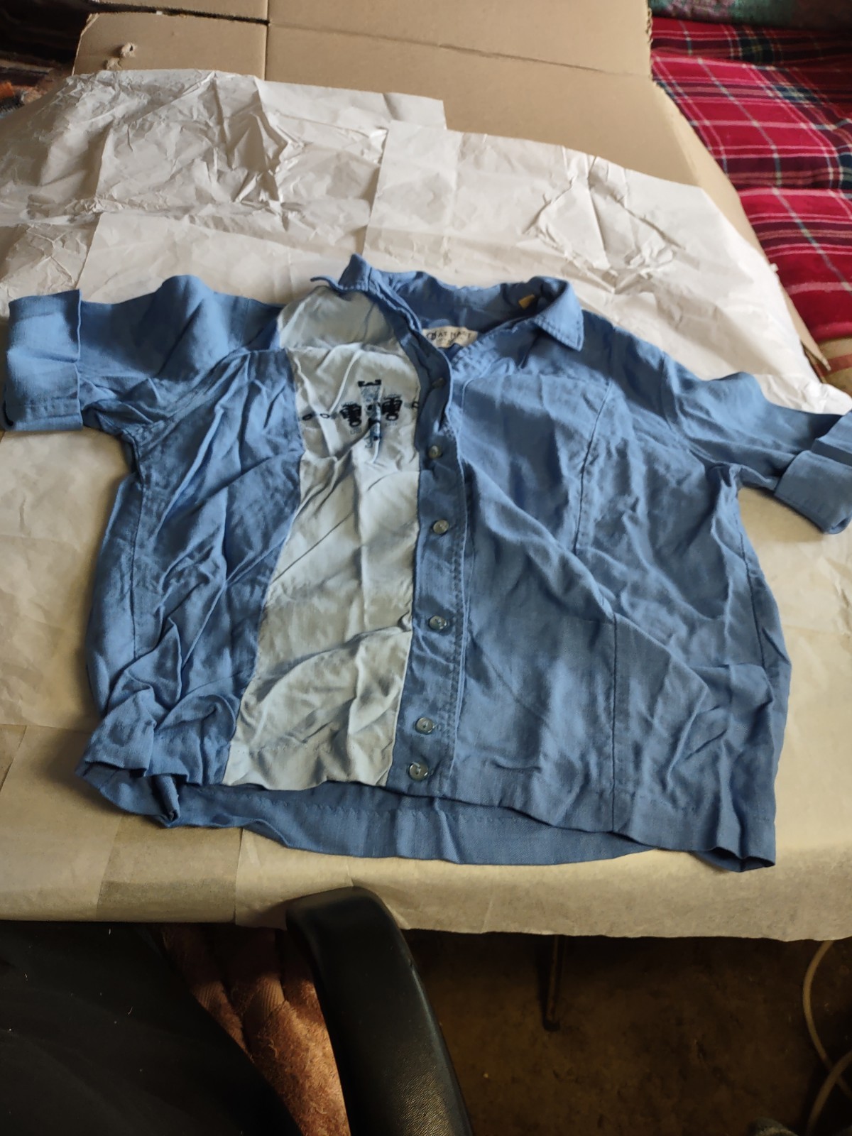 Vintage 60&rsquo;s Bowling Shirt Stitched Ladies Button Up S-STATE BOWLING SUPPY