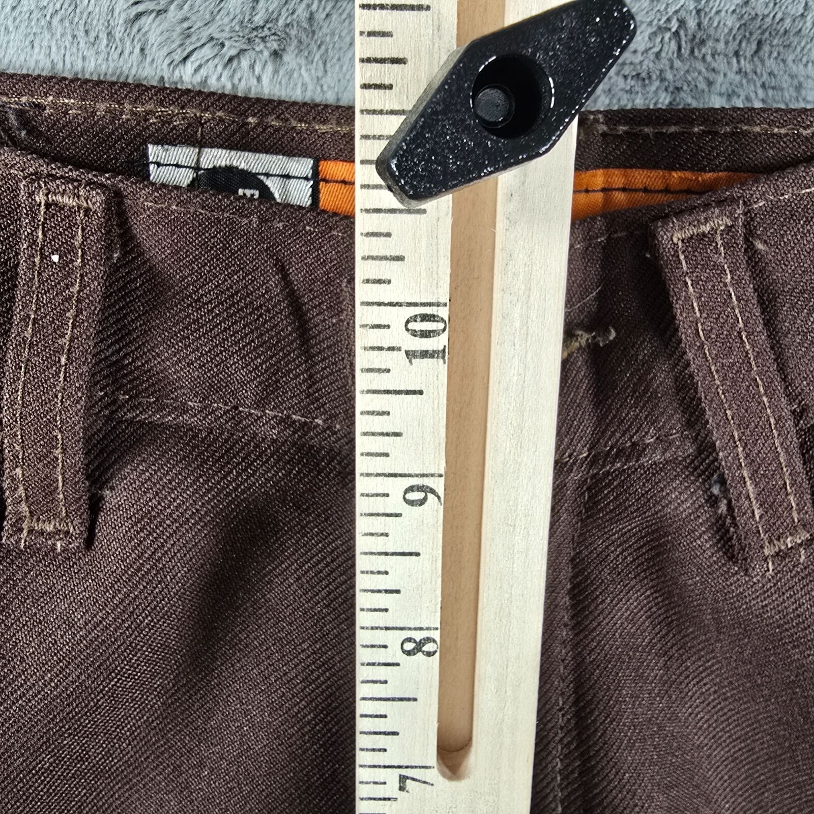 Vintage 1997 Levi&rsquo;s SilverTab Flare Leg Brown Polyester Pants (Juniors 9 Short)