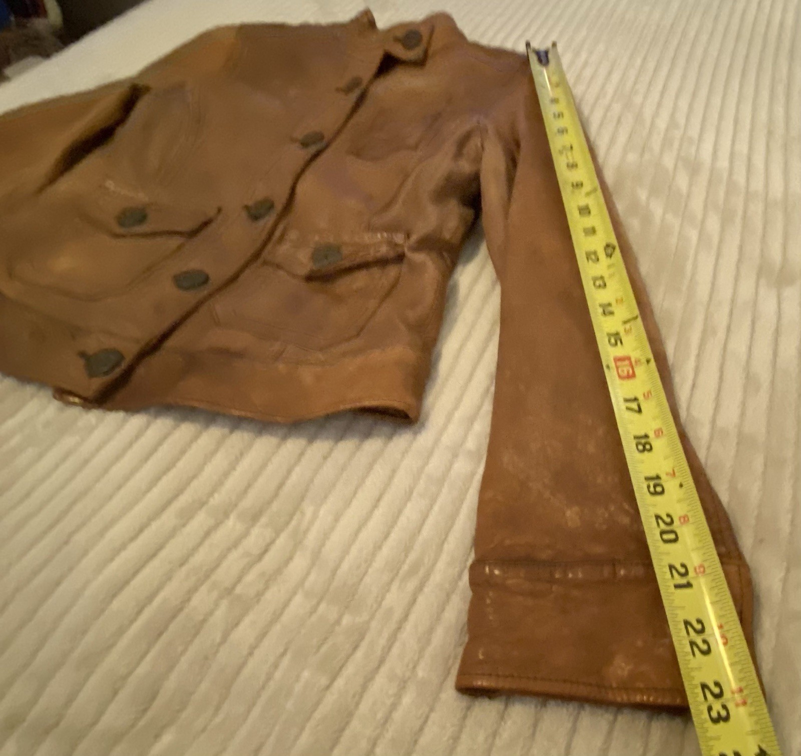 Gap Lamb skin Cropped Vintage Style Factory Distressed Super Soft Utility Style