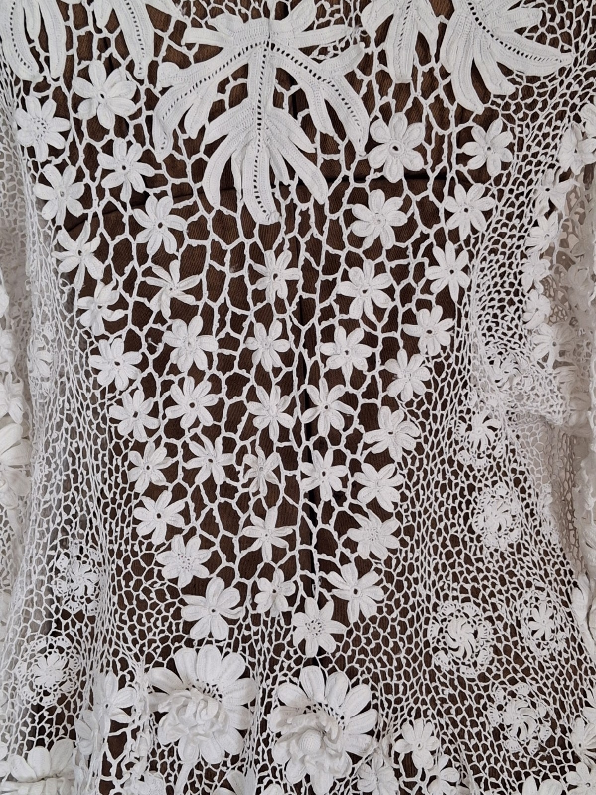Vintage Edwardian EXQUISITE Irish Crochet Fancy Day Jacket
