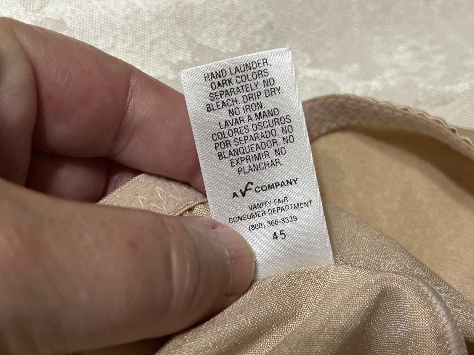 NWOT Vtg VANITY FAIR 40-841 Second Skin Satin 3XL Nude Brief Panties #48
