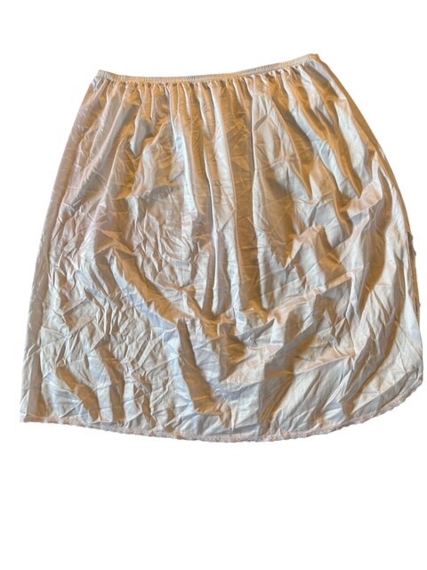 Vassqrette Half Slip White 100% Nylon Size 24&Prime;XL/44 VTG 1990&rsquo;s