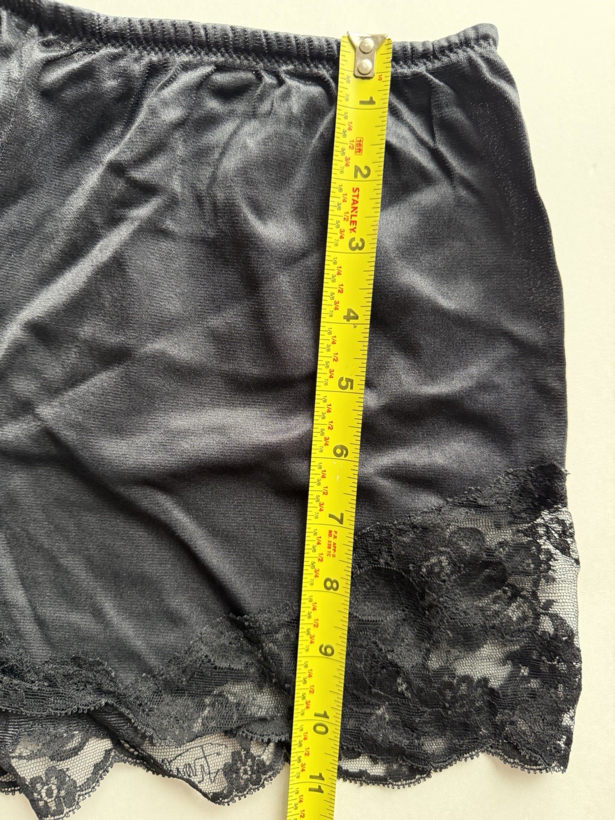 EMILIO PUCCI Vintage Shorts Black Satin Lace Designer Lingerie Italy