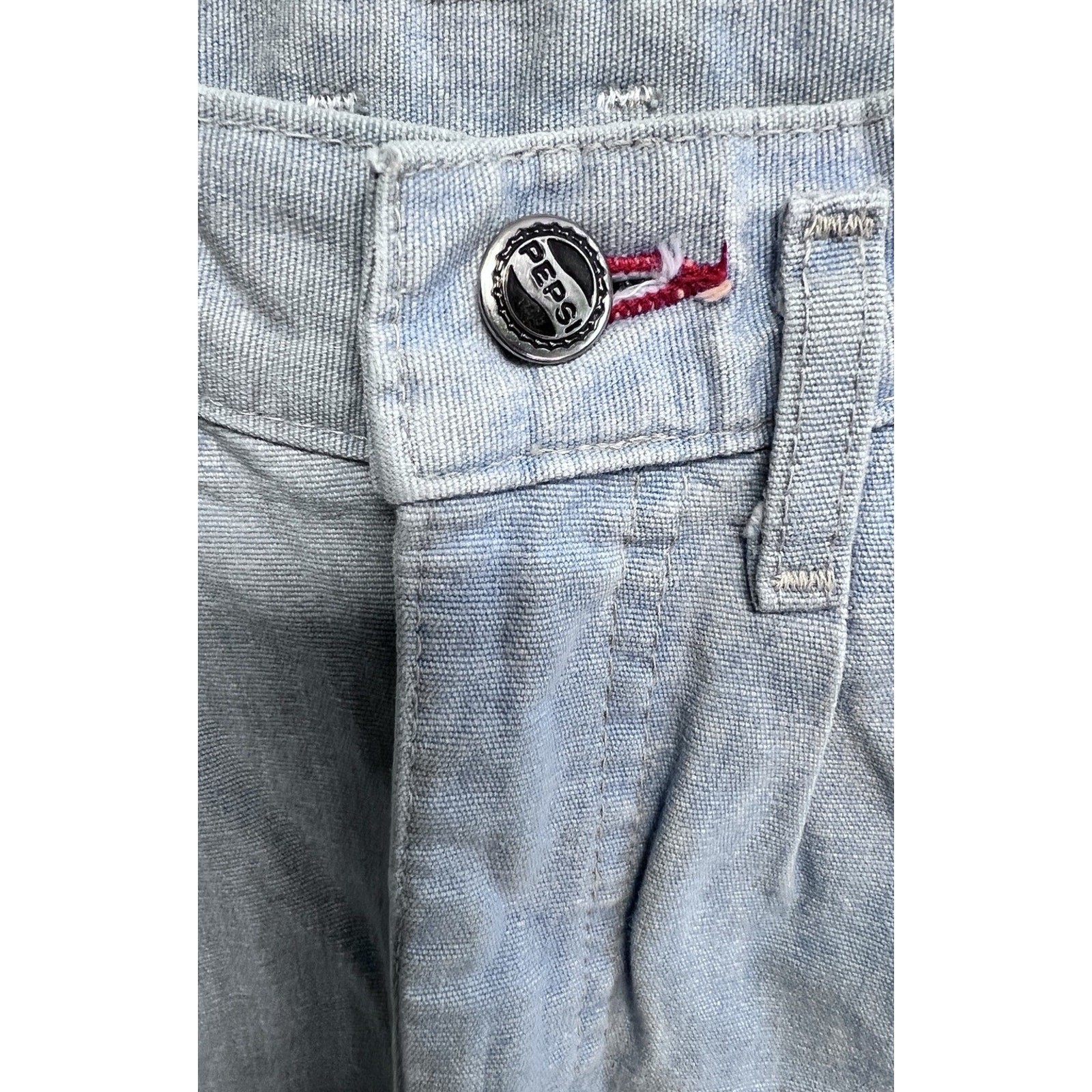 Vintage Pepsi Cola Womens Jeans 24×28 Made In USA Mom 80s Light Wash High Rise