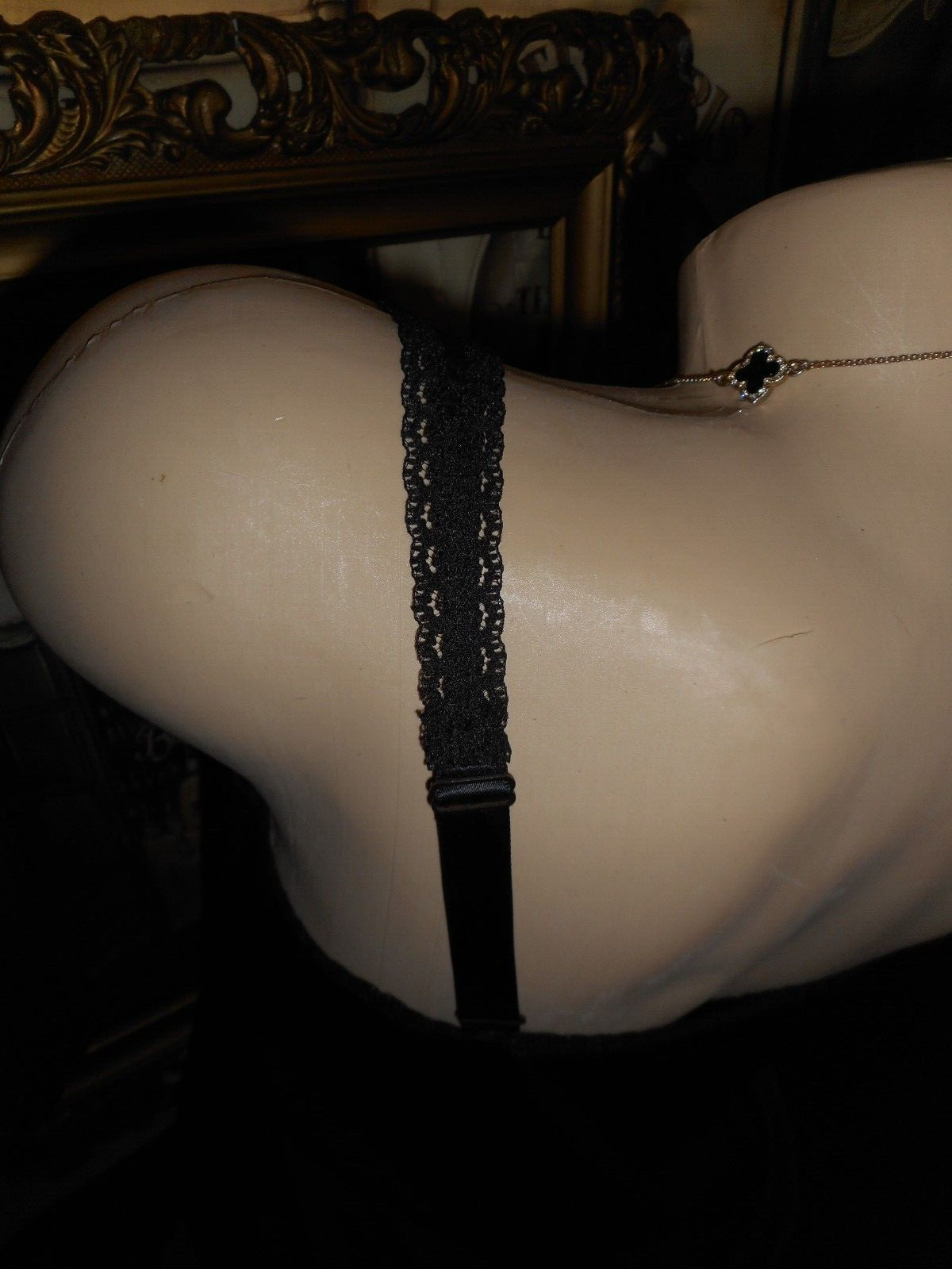 34 Small Black Nylon Cami 100% Non-Cling Antron Nylon Union Made in USA