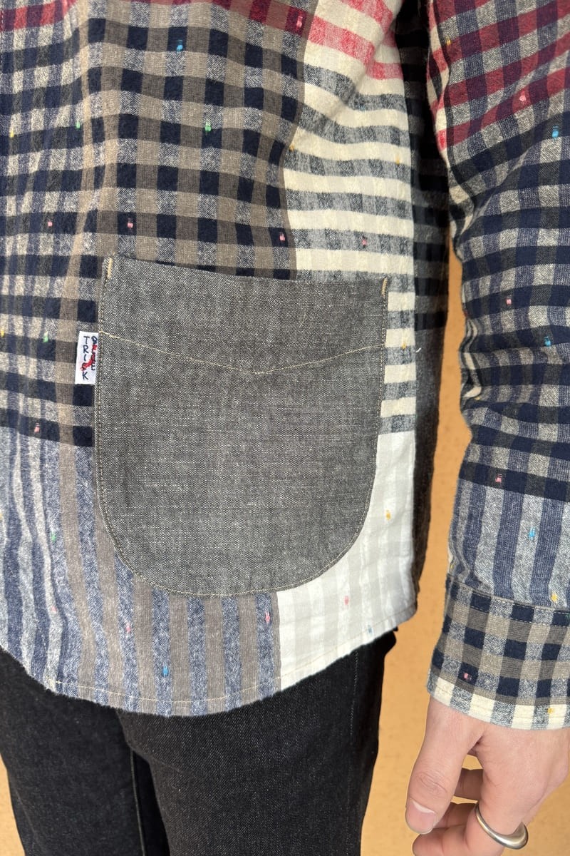 BlueTrick Round-Hem Shirt, Panel Check (Men&rsquo;s)