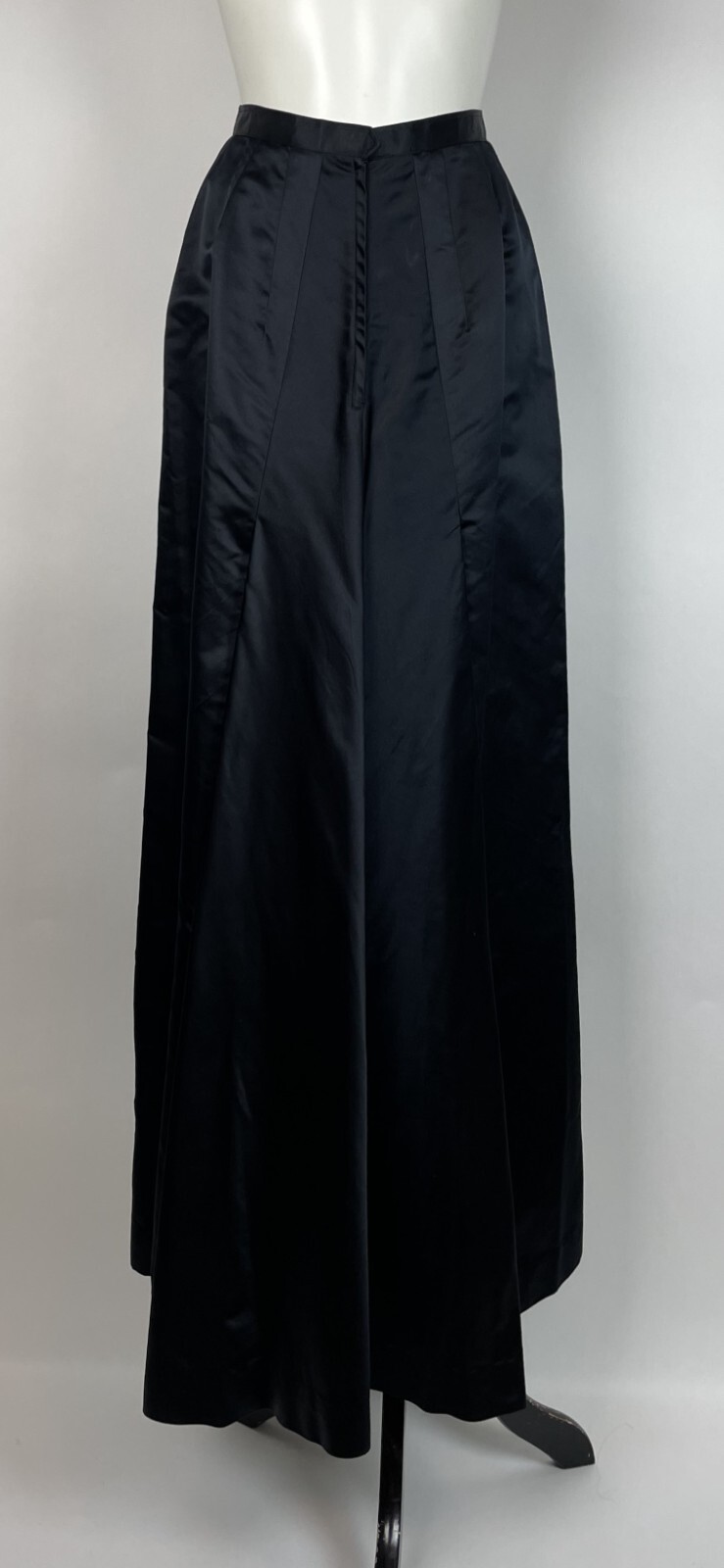 Vintage 1960s semi-matte SATIN evening long skirt, Timeless, Minimalist XS/S