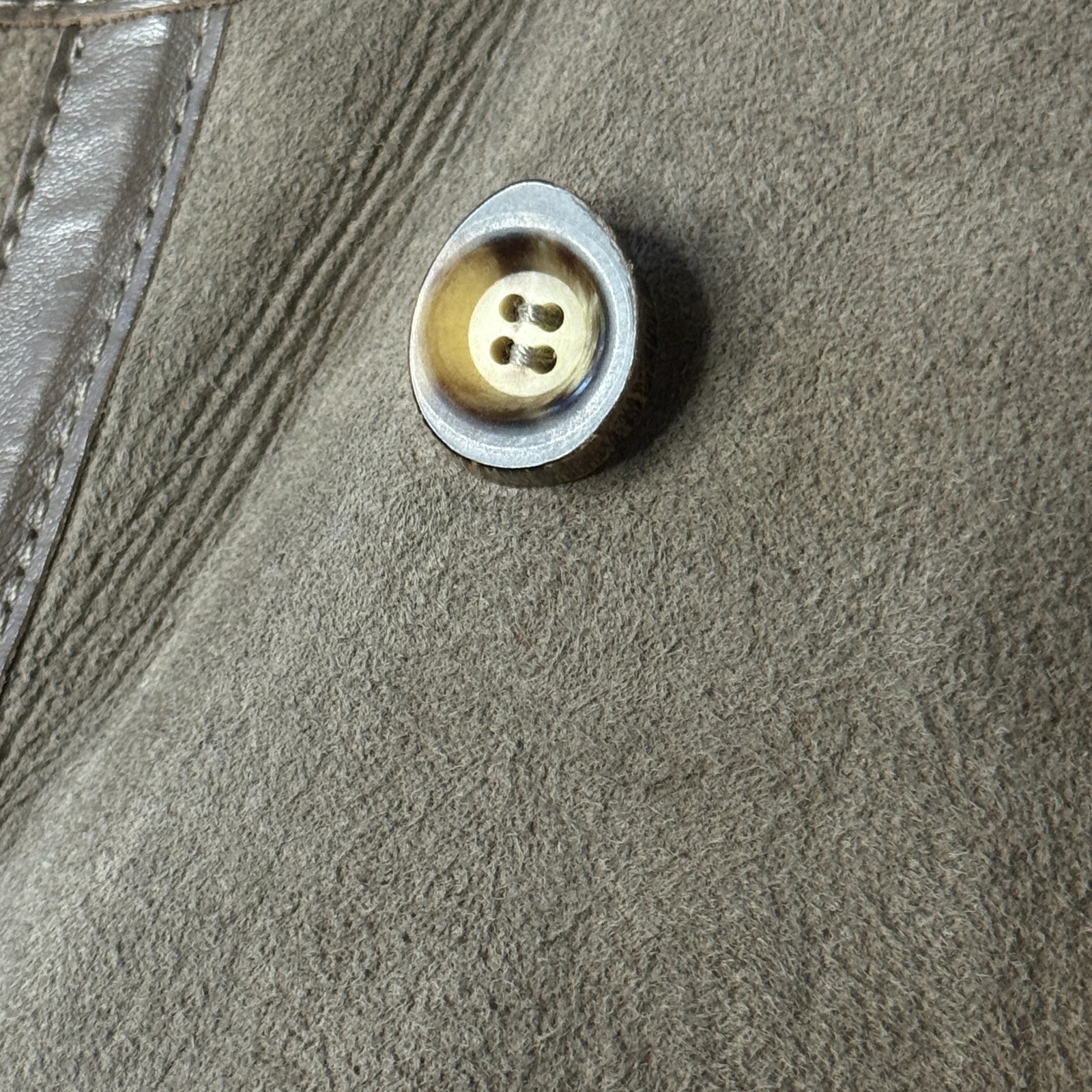 Wallace Sacks Furriers Vintage Sheepskin Shearling Coat England UK 16 EU 42