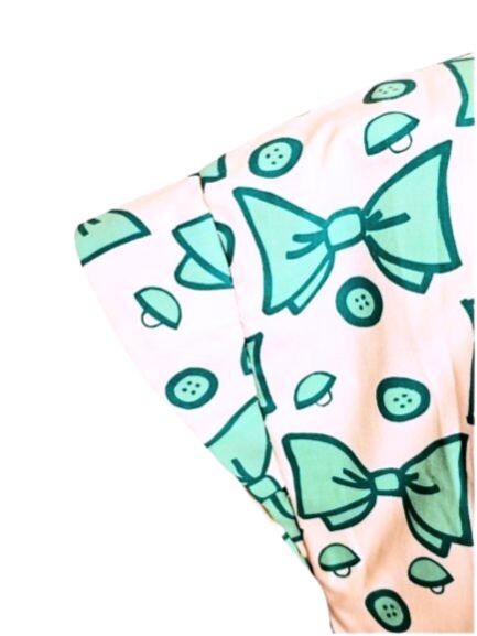 VINTAGE BUTTONS & BOWS SCREEN PRINT LOGO DRESS THE VESTED GENTRESS SHIFT