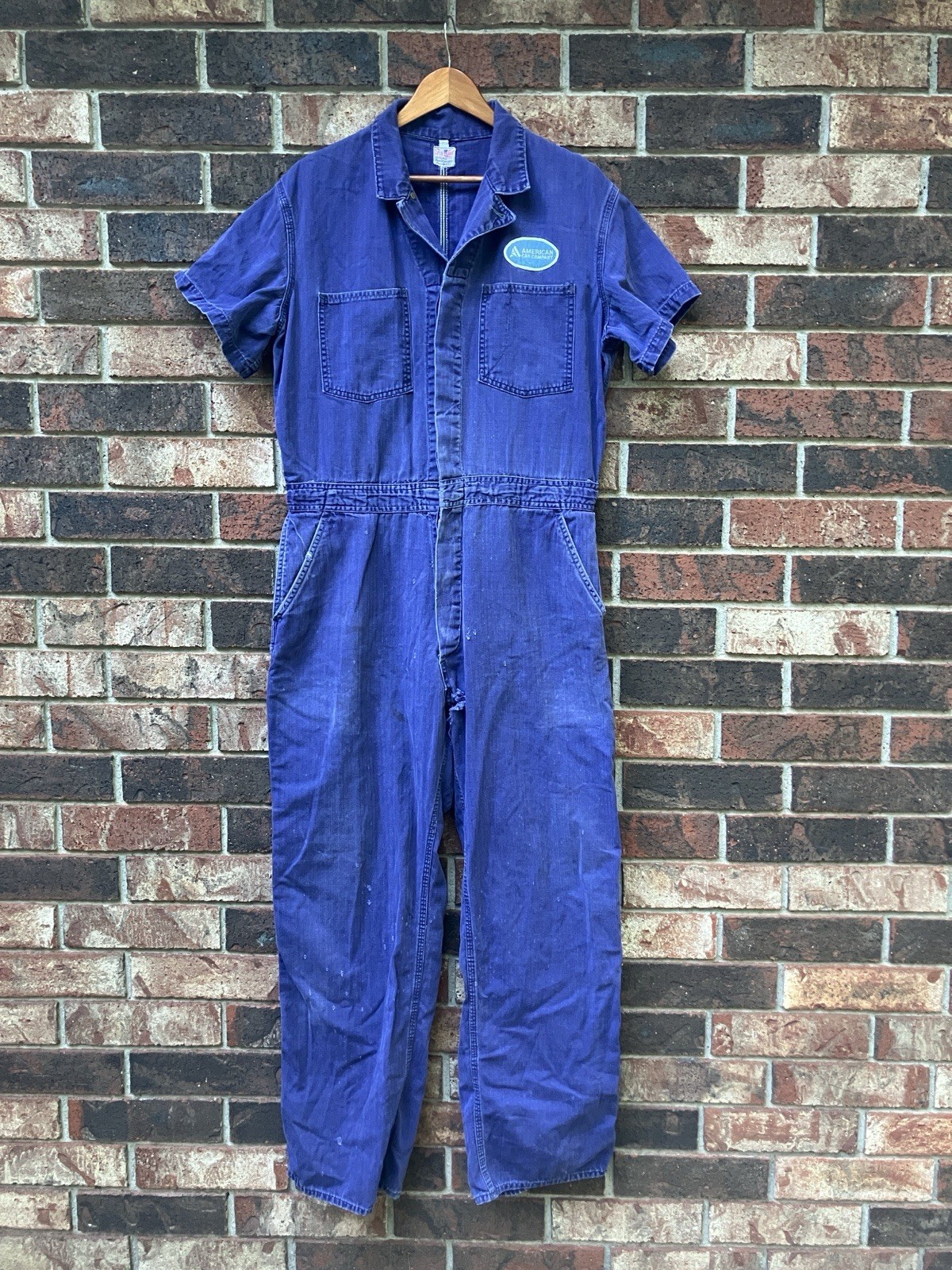 Vintage Freeland Purple HBT Coveralls Workwear Union Made Donut 40 Sanforized